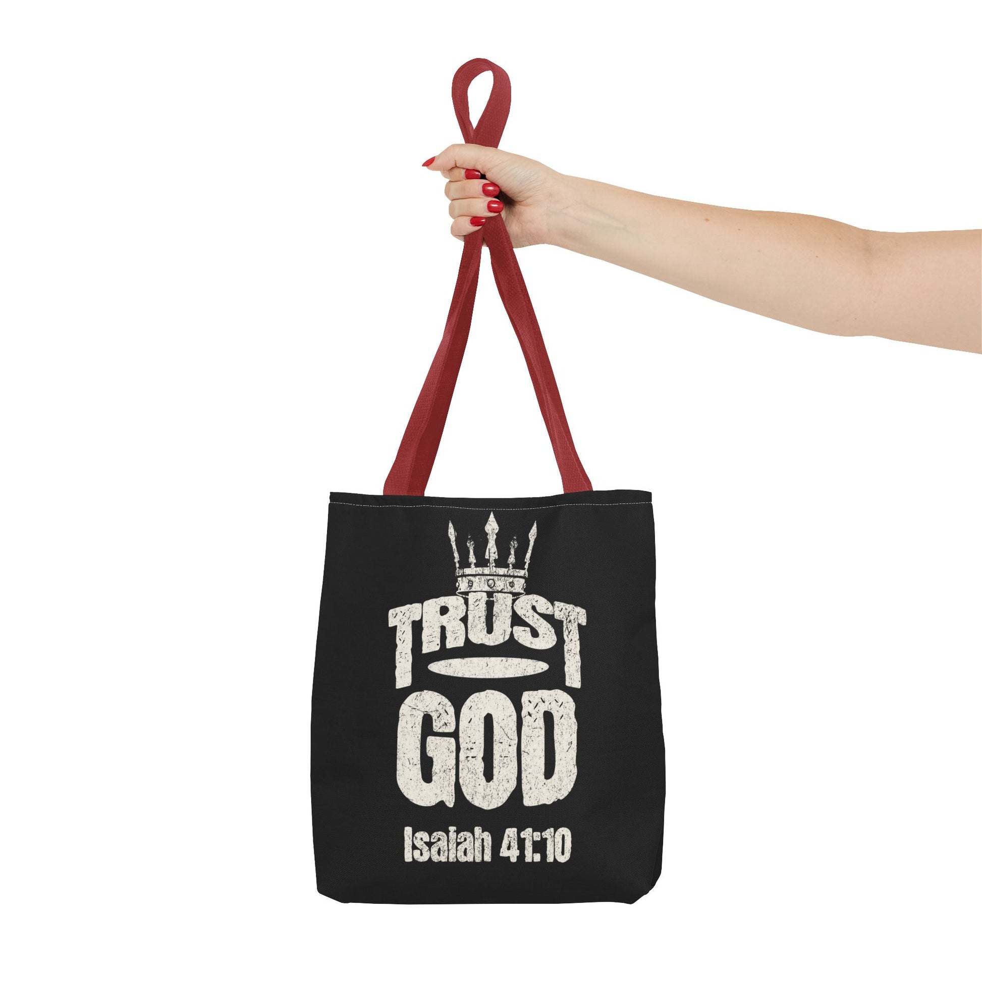 ✝️ Trust God – Isaiah 41:10 Christian Tote Bag