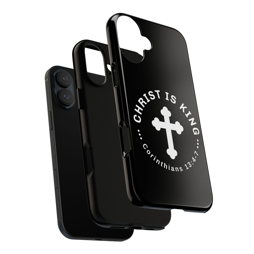 ⭐ Christ is King Phone Case – Tough Cases, Christian Gift, Bible Verse Merchandise, Cross Design, Faith Accessories