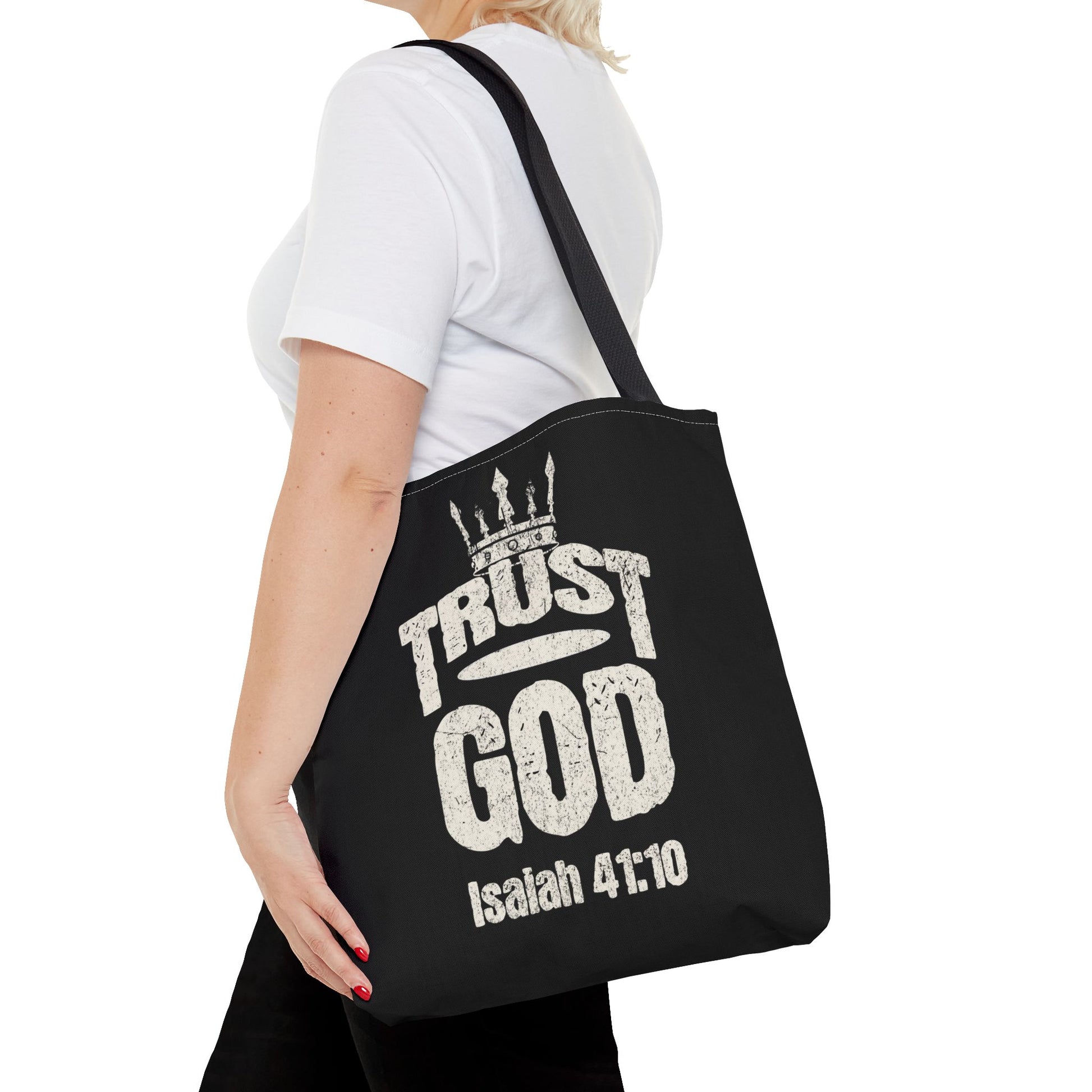 ✝️ Trust God – Isaiah 41:10 Christian Tote Bag