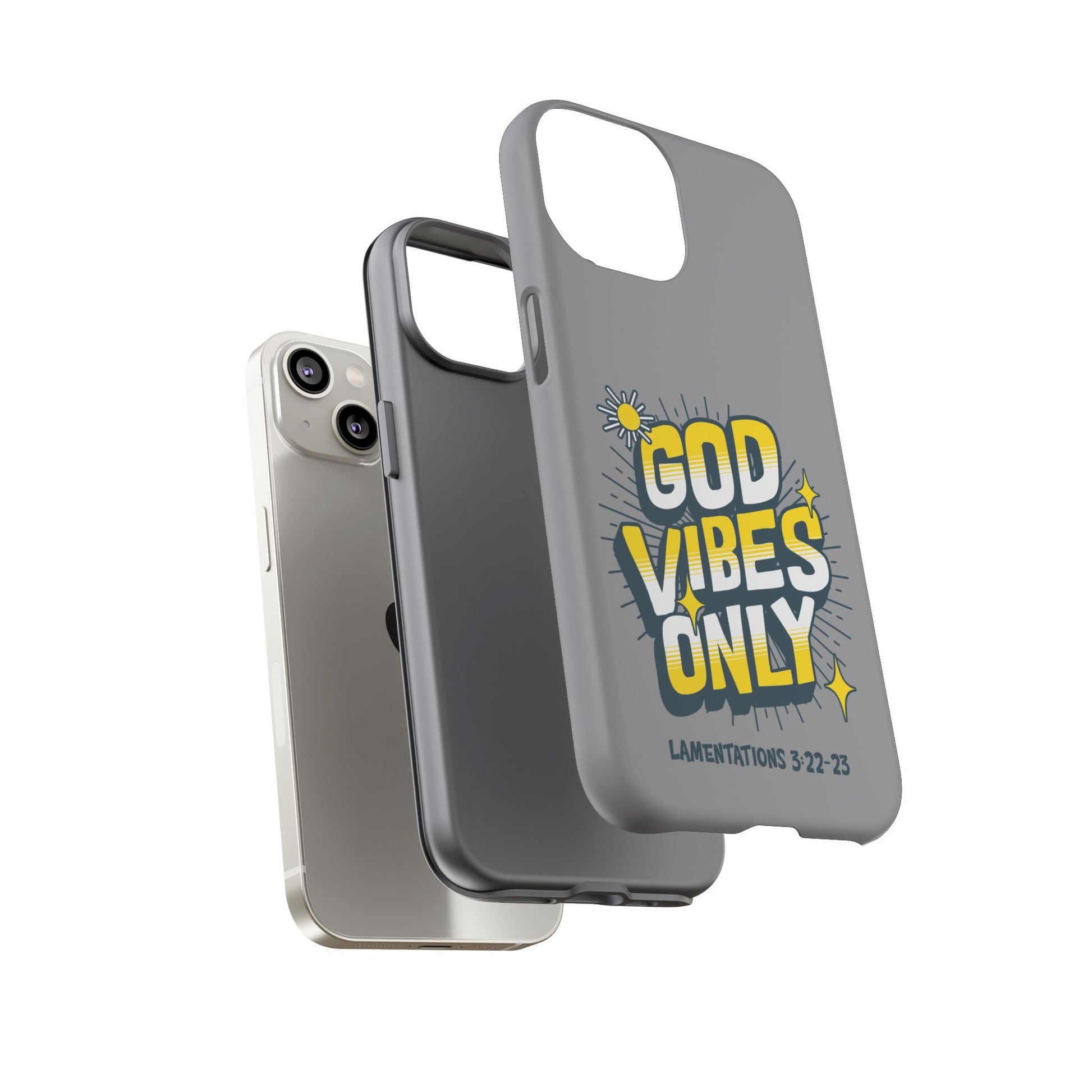 God Vibes Only Phone Case - Inspirational Tough Case, Positive Message Cover, Gift for Faith, Spirituality, Encouragement