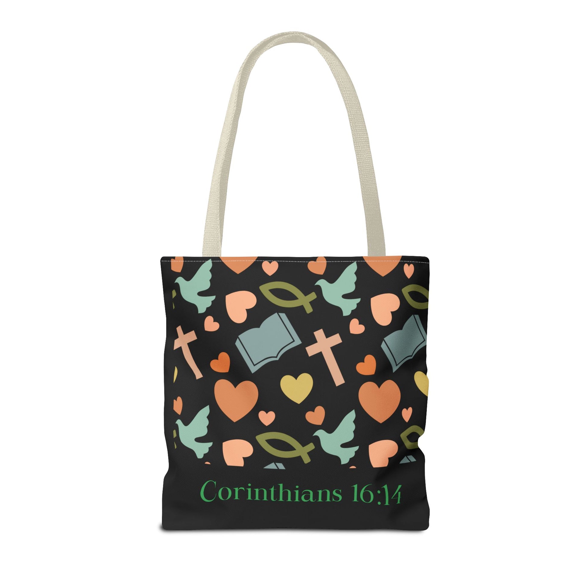 Christian Tote Bag with Inspirational Design, Perfect for Church, Gift for Believers, Faith-based Accessory, Everyday Use, Bible Verse Tote