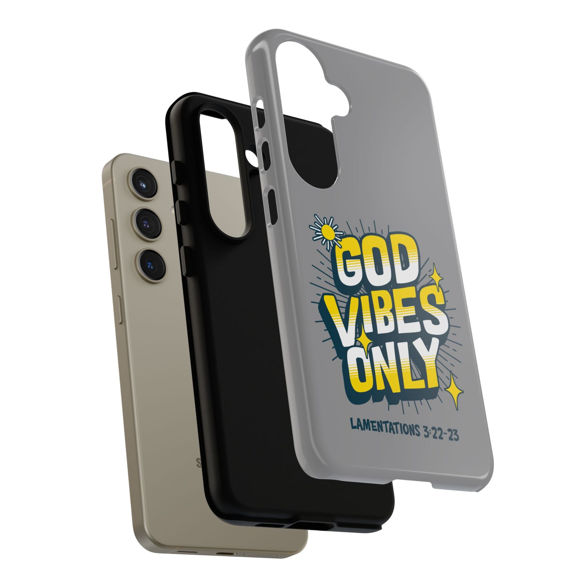 God Vibes Only Phone Case - Inspirational Tough Case, Positive Message Cover, Gift for Faith, Spirituality, Encouragement