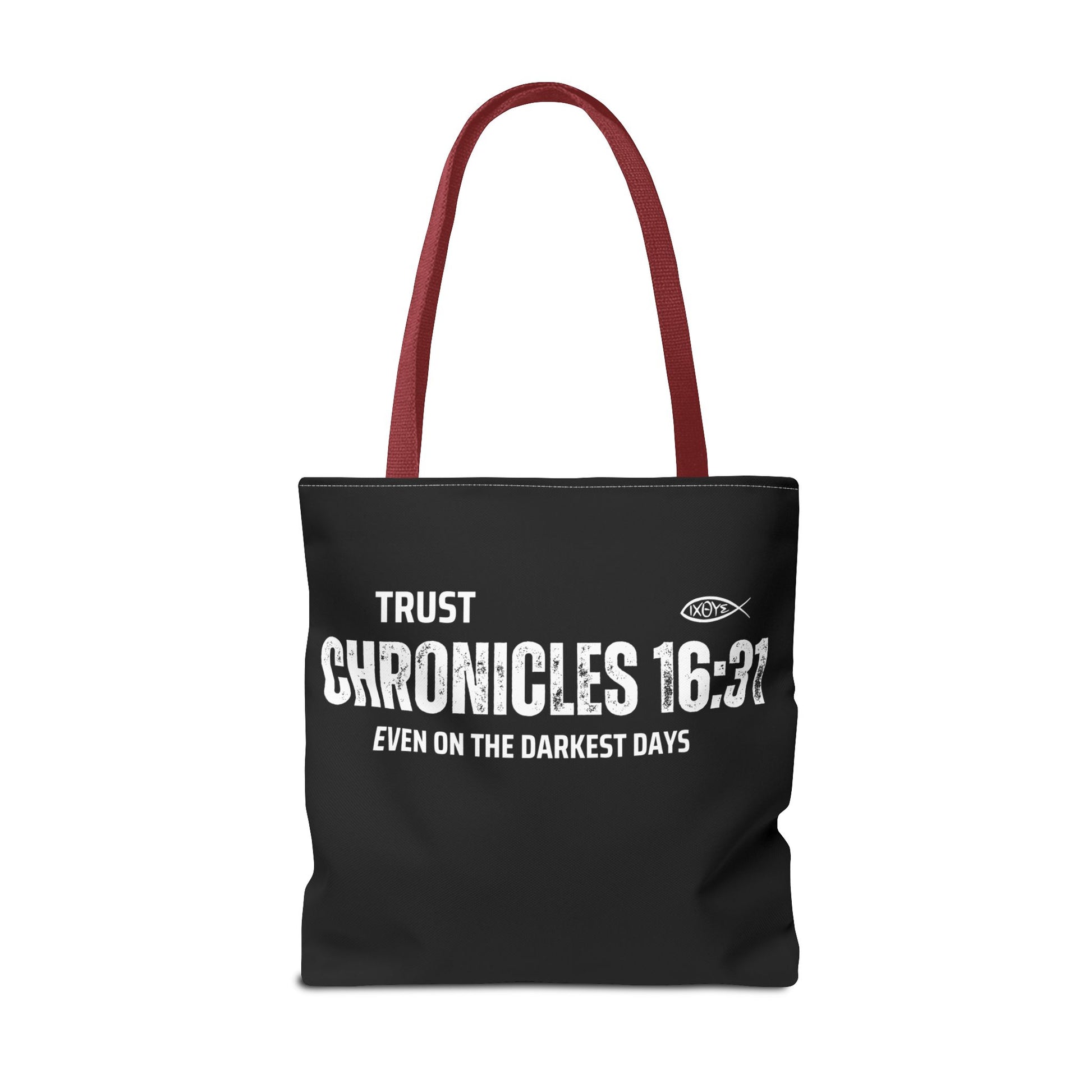 Inspirational Tote Bag - Trust Chronicles 16:31, Faith-themed Gift, Bible Verse Tote, Motivational Shopping Bag, Christian Message Accessory