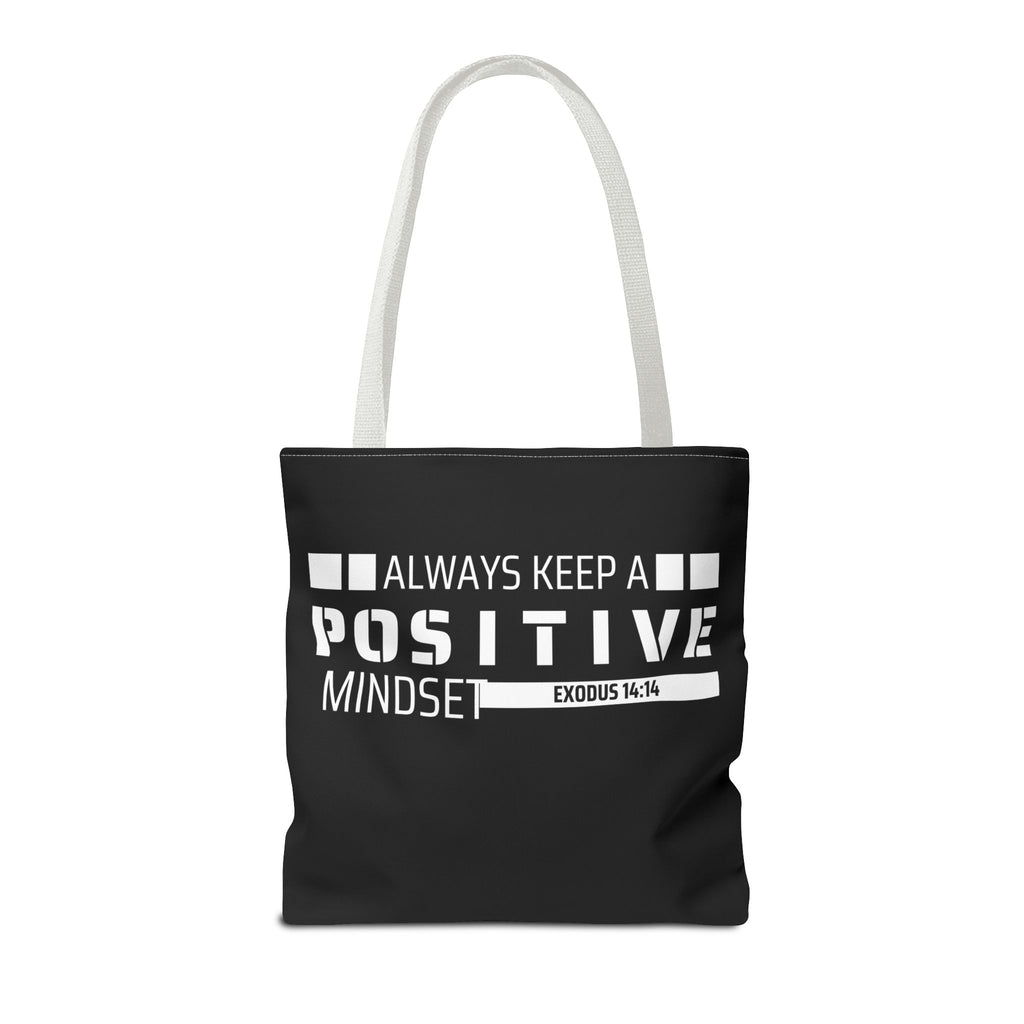 Always Keep A Positive Mindset Tote Bag, Inspirational Bag, Eco-Friendly Carryall, Motivational Gift, Affirmation Tote, Daily Reminder