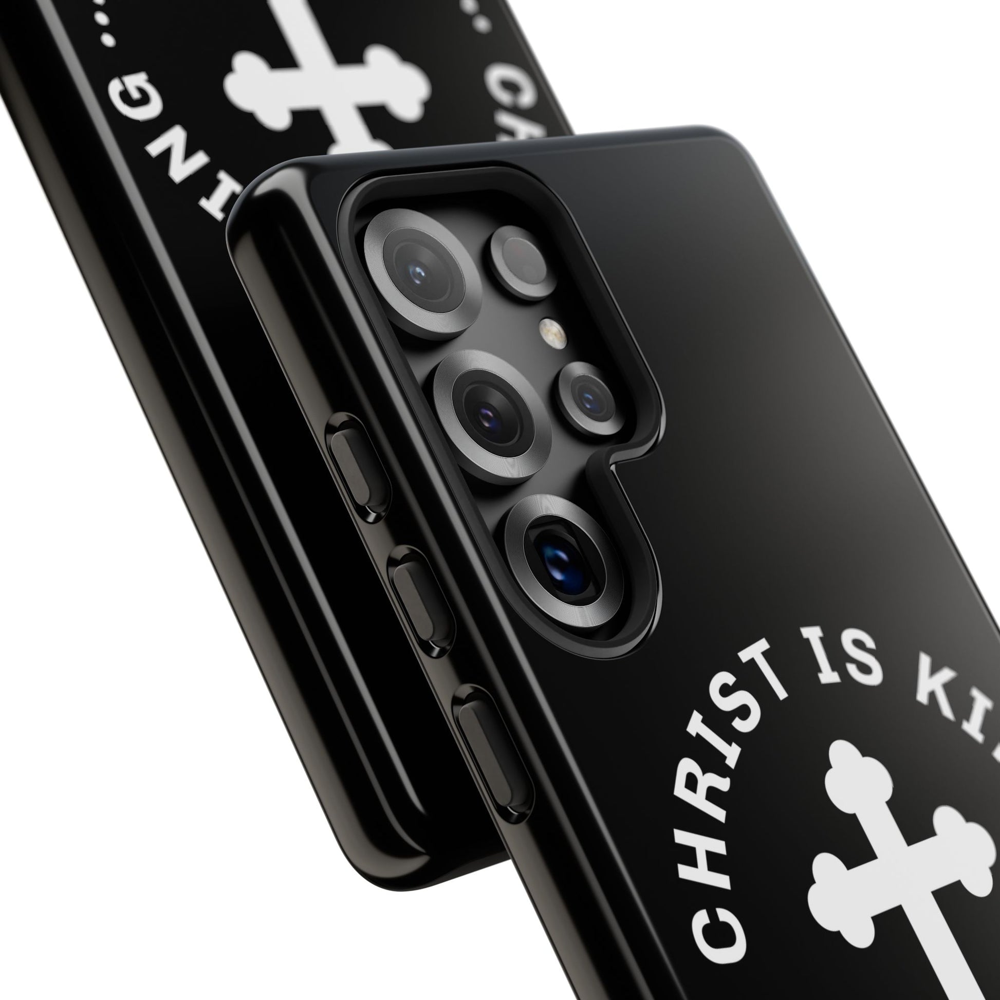 ⭐ Christ is King Phone Case – Tough Cases, Christian Gift, Bible Verse Merchandise, Cross Design, Faith Accessories