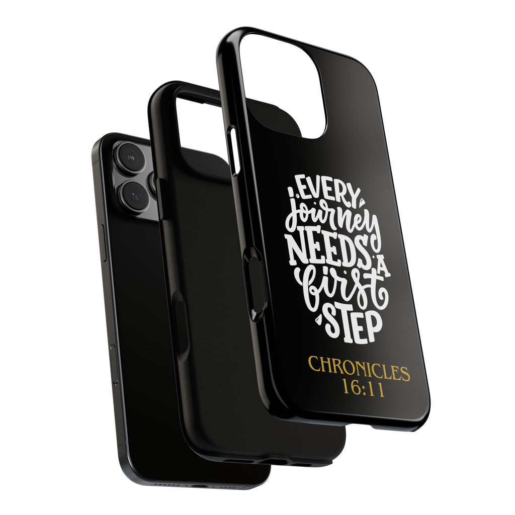 ⭐ Every Journey Needs a First Step 1 Chronicles 16:11 Phone Case