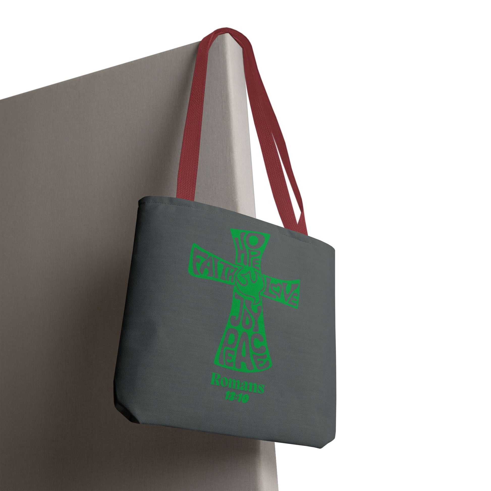 Faith-Inspired Tote Bag, Motivational Cross Design, Spiritual Gift, Everyday Use, Eco-Friendly Fashion, Religious Accessories