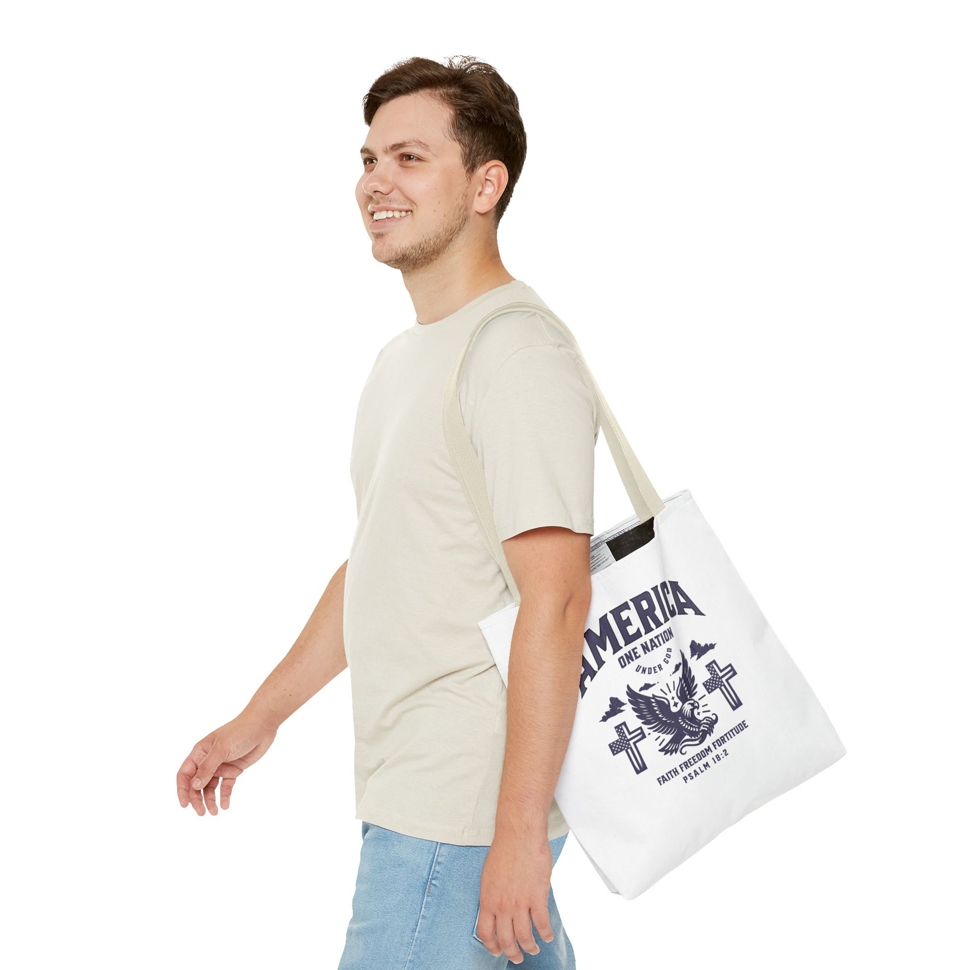 ⭐ America Faith Tote Bag – Bold Patriotic & Faith Statement