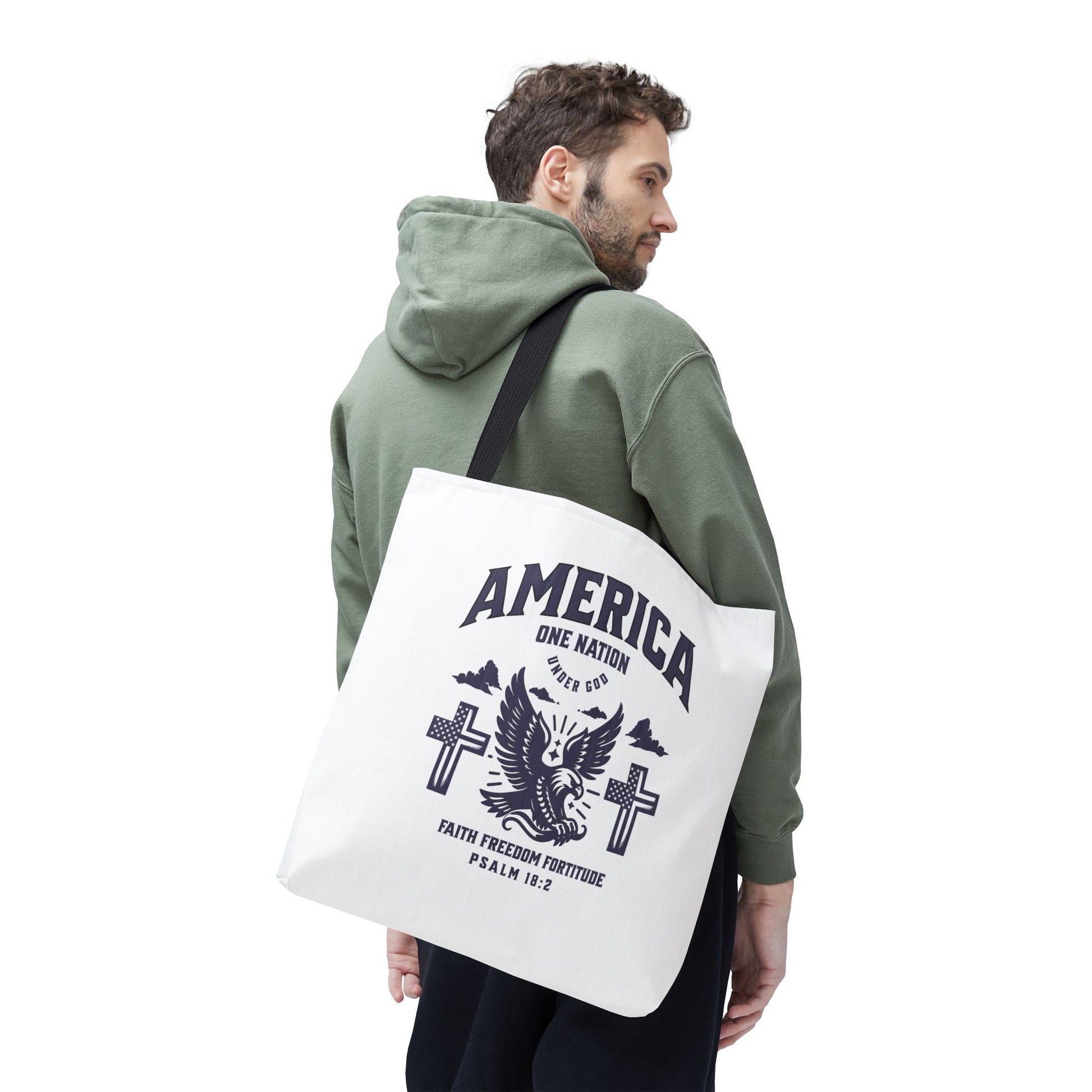 ⭐ America Faith Tote Bag – Bold Patriotic & Faith Statement