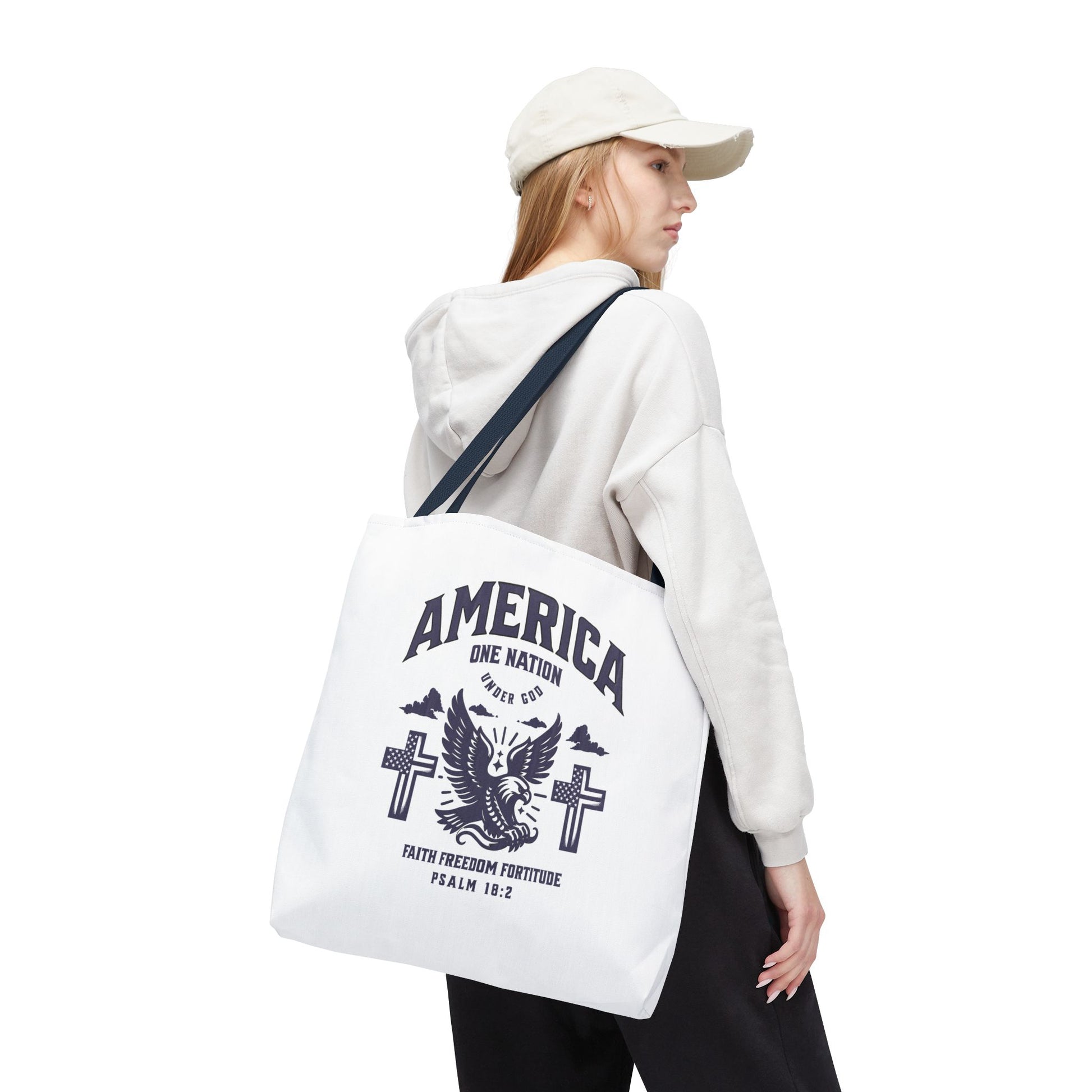 ⭐ America Faith Tote Bag – Bold Patriotic & Faith Statement