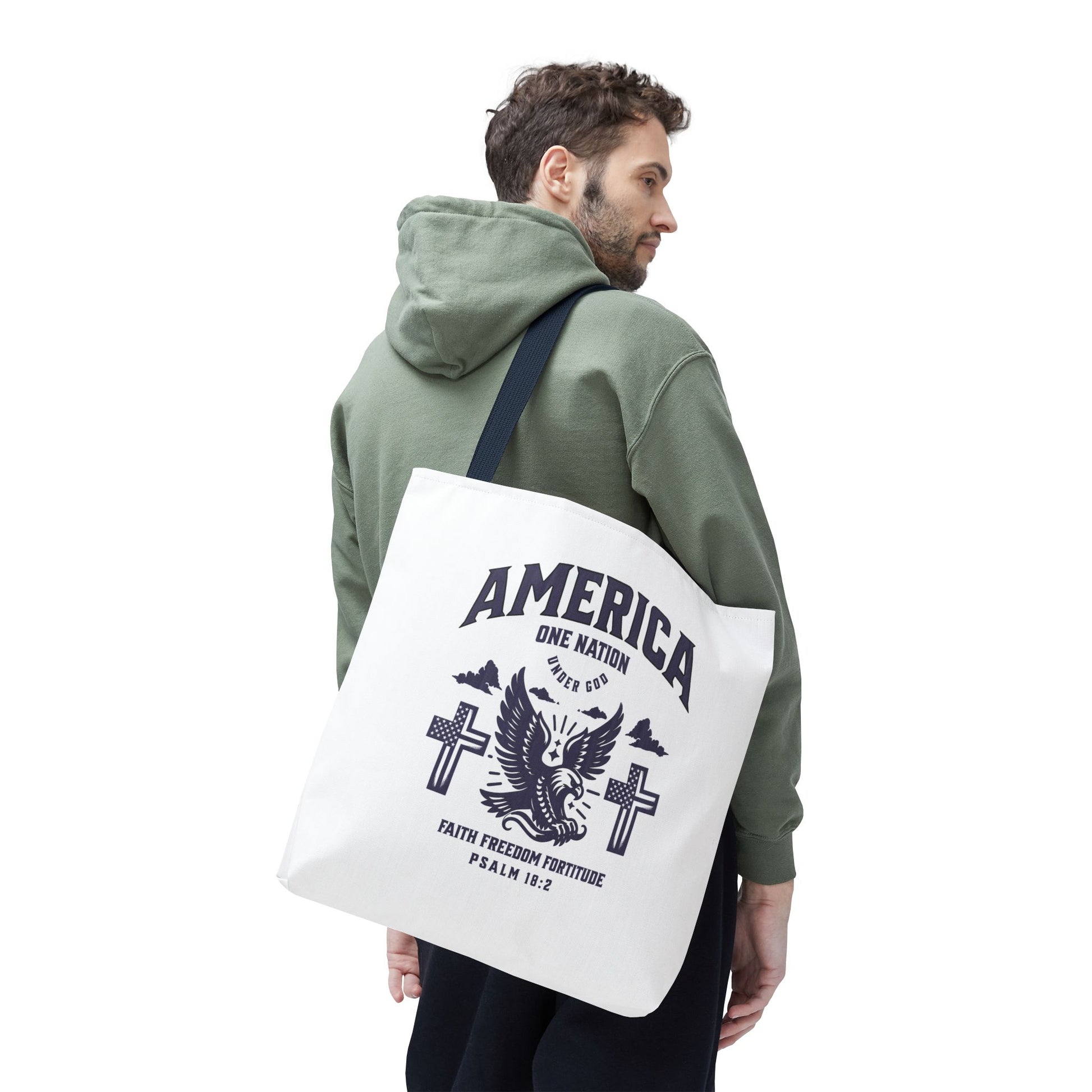 ⭐ America Faith Tote Bag – Bold Patriotic & Faith Statement