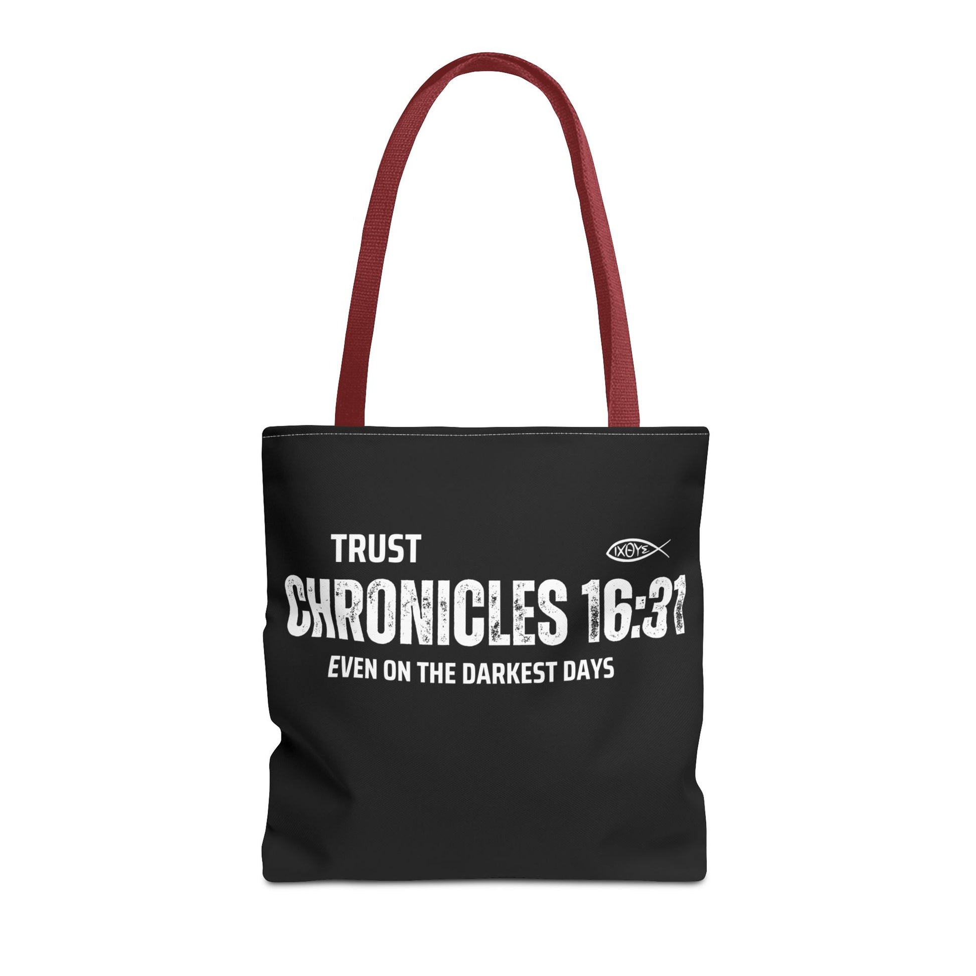 Inspirational Tote Bag - Trust Chronicles 16:31, Faith-themed Gift, Bible Verse Tote, Motivational Shopping Bag, Christian Message Accessory