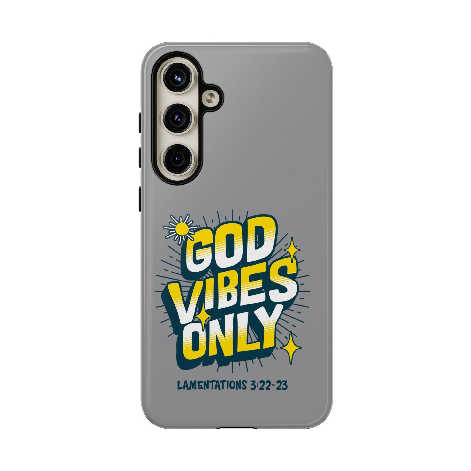 God Vibes Only Phone Case - Inspirational Tough Case, Positive Message Cover, Gift for Faith, Spirituality, Encouragement