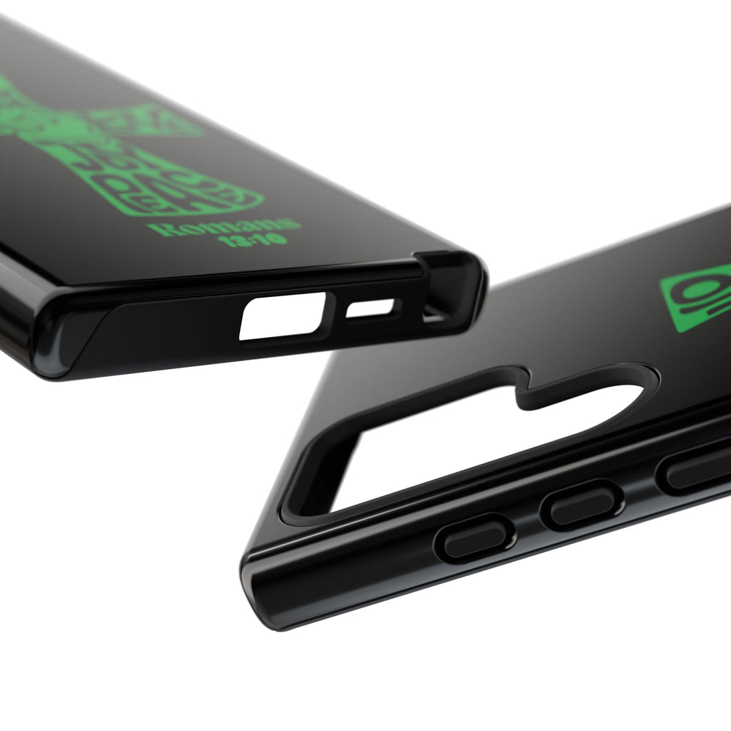 ⭐ Green Cross Design Phone Case – Faith & Renewal