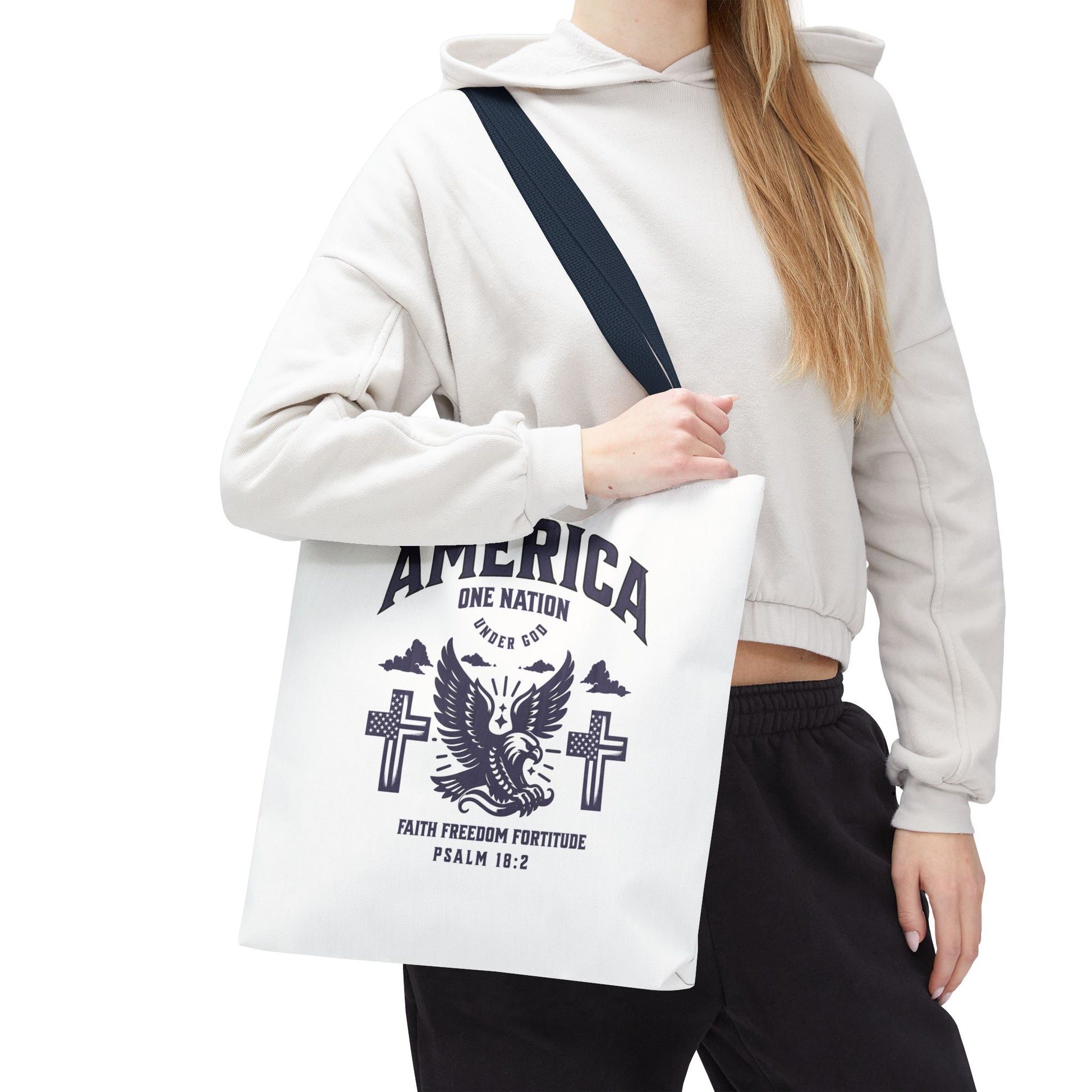 ⭐ America Faith Tote Bag – Bold Patriotic & Faith Statement
