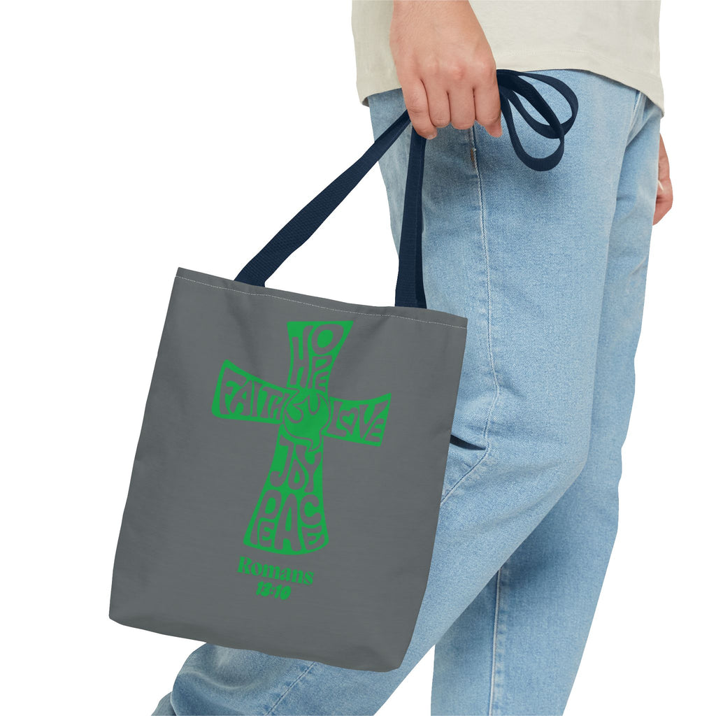 Faith-Inspired Tote Bag, Motivational Cross Design, Spiritual Gift, Everyday Use, Eco-Friendly Fashion, Religious Accessories