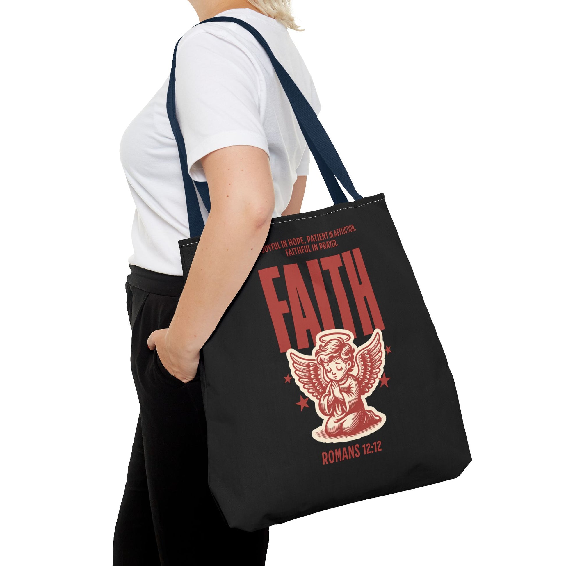 Faith-Inspired Tote Bag, Religious Shopping Bag, Gift for Believers, Motivational Daily Bag, Christian Faith Tote