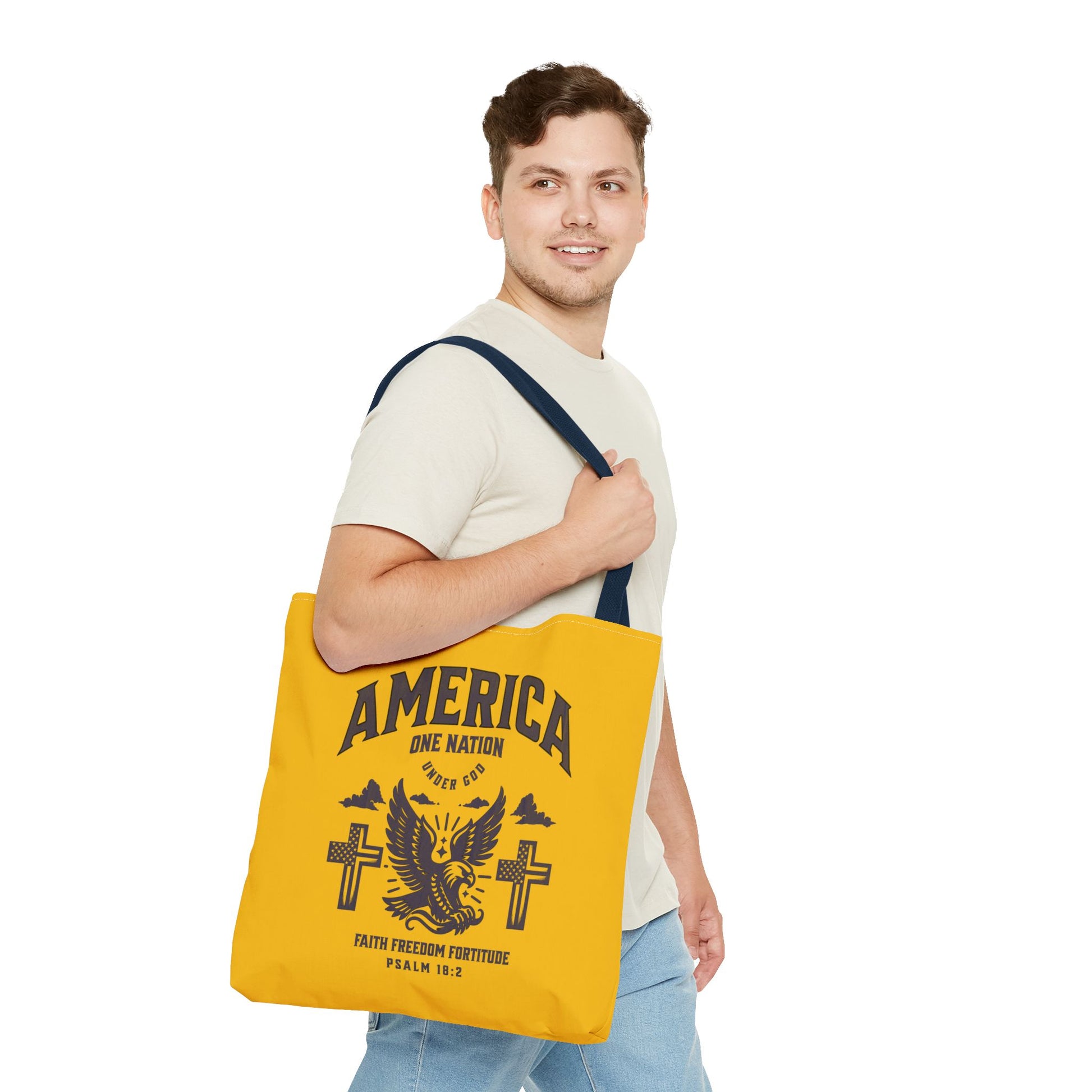⭐ America Faith Tote Bag – Bold Patriotic & Faith Statement