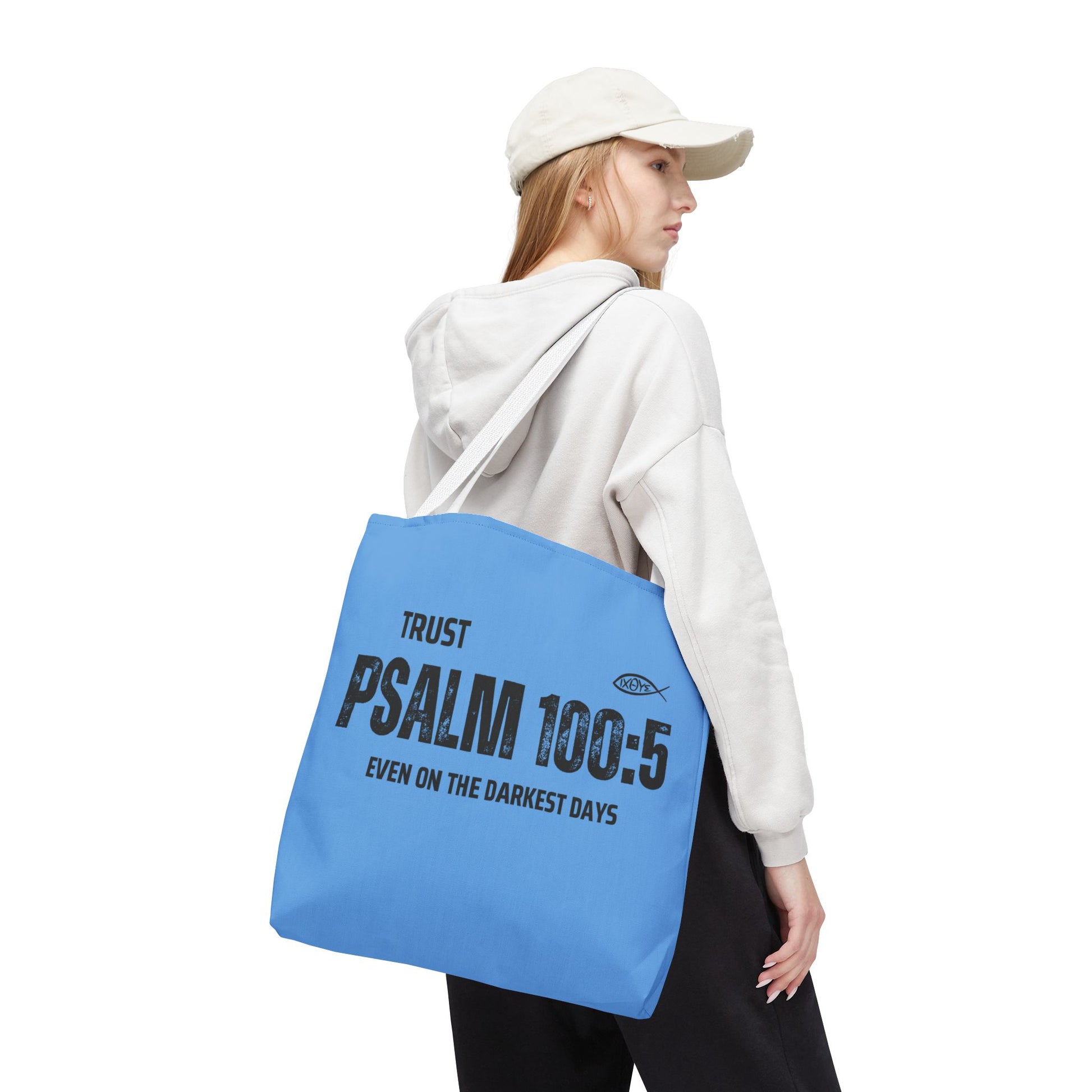 Inspirational Tote Bag - Trust Psalm 100:5, Faithful Christian Gift, Encouragement Accessory, Sustainable Shopping Bag, Inspirational [...]