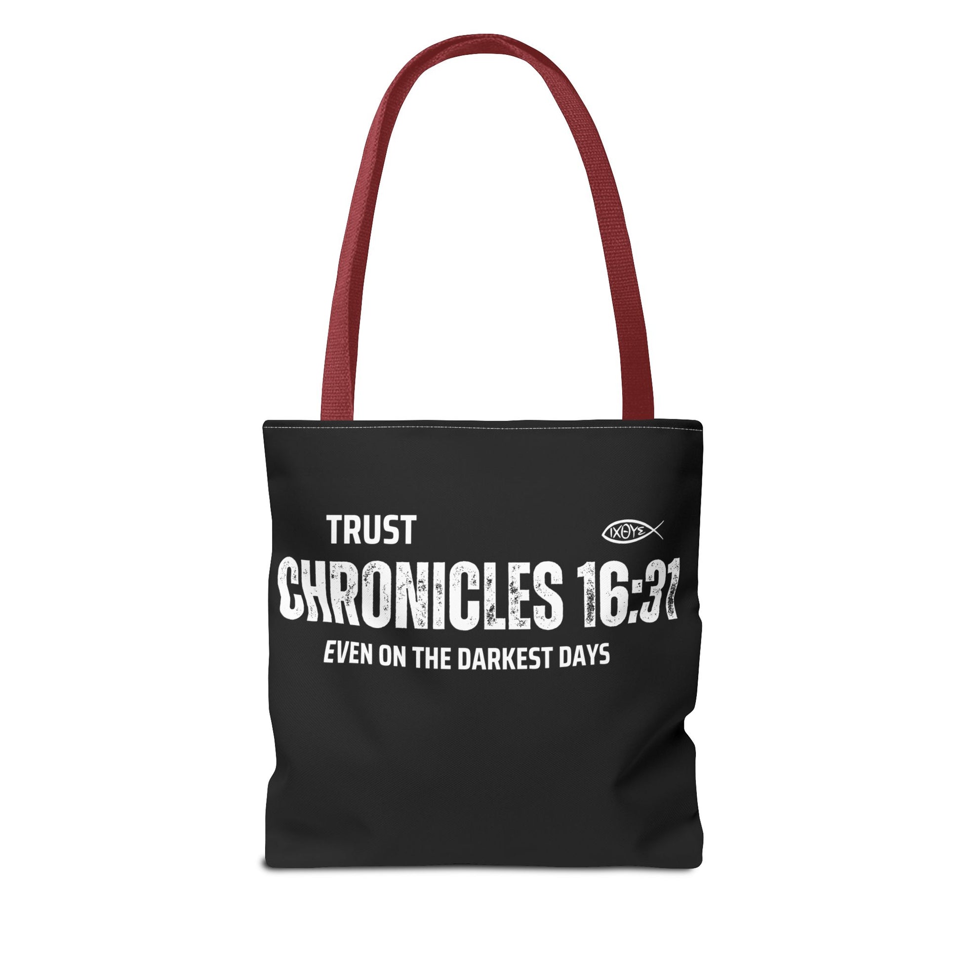 Inspirational Tote Bag - Trust Chronicles 16:31, Faith-themed Gift, Bible Verse Tote, Motivational Shopping Bag, Christian Message Accessory