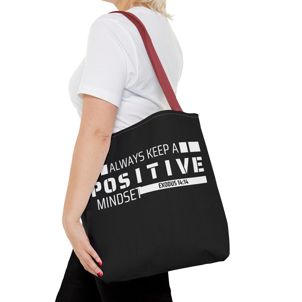 Always Keep A Positive Mindset Tote Bag, Inspirational Bag, Eco-Friendly Carryall, Motivational Gift, Affirmation Tote, Daily Reminder