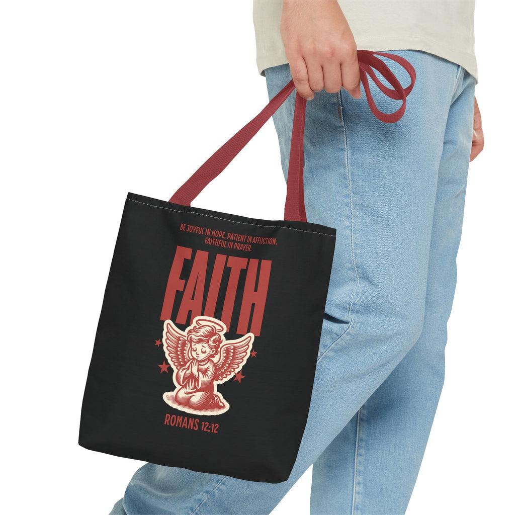 Faith-Inspired Tote Bag, Religious Shopping Bag, Gift for Believers, Motivational Daily Bag, Christian Faith Tote