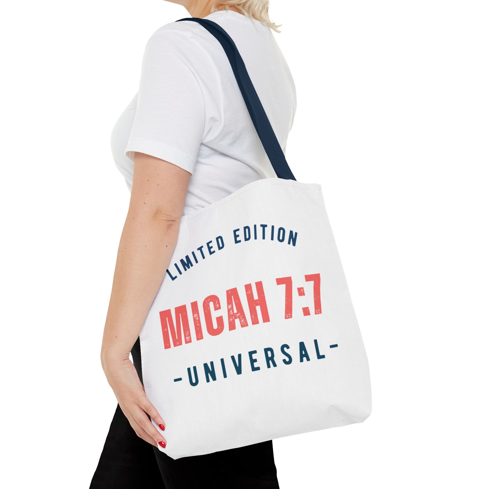 Limited Edition Inspirational Tote Bag - Micah 7:1, Motivational Carryall, Christian Gift, Everyday Tote, Reusable Shopping Bag