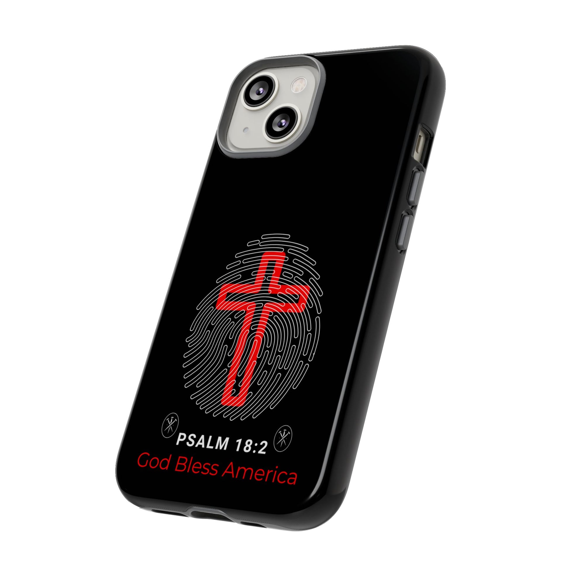 Christian Phone Case with Cross Design, Tough Case for Protection, Gifts for Faith, Bible Verse, God Bless America