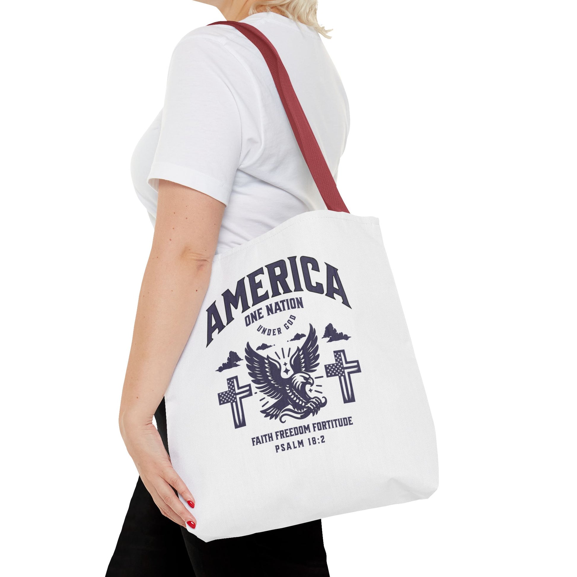 ⭐ America Faith Tote Bag – Bold Patriotic & Faith Statement