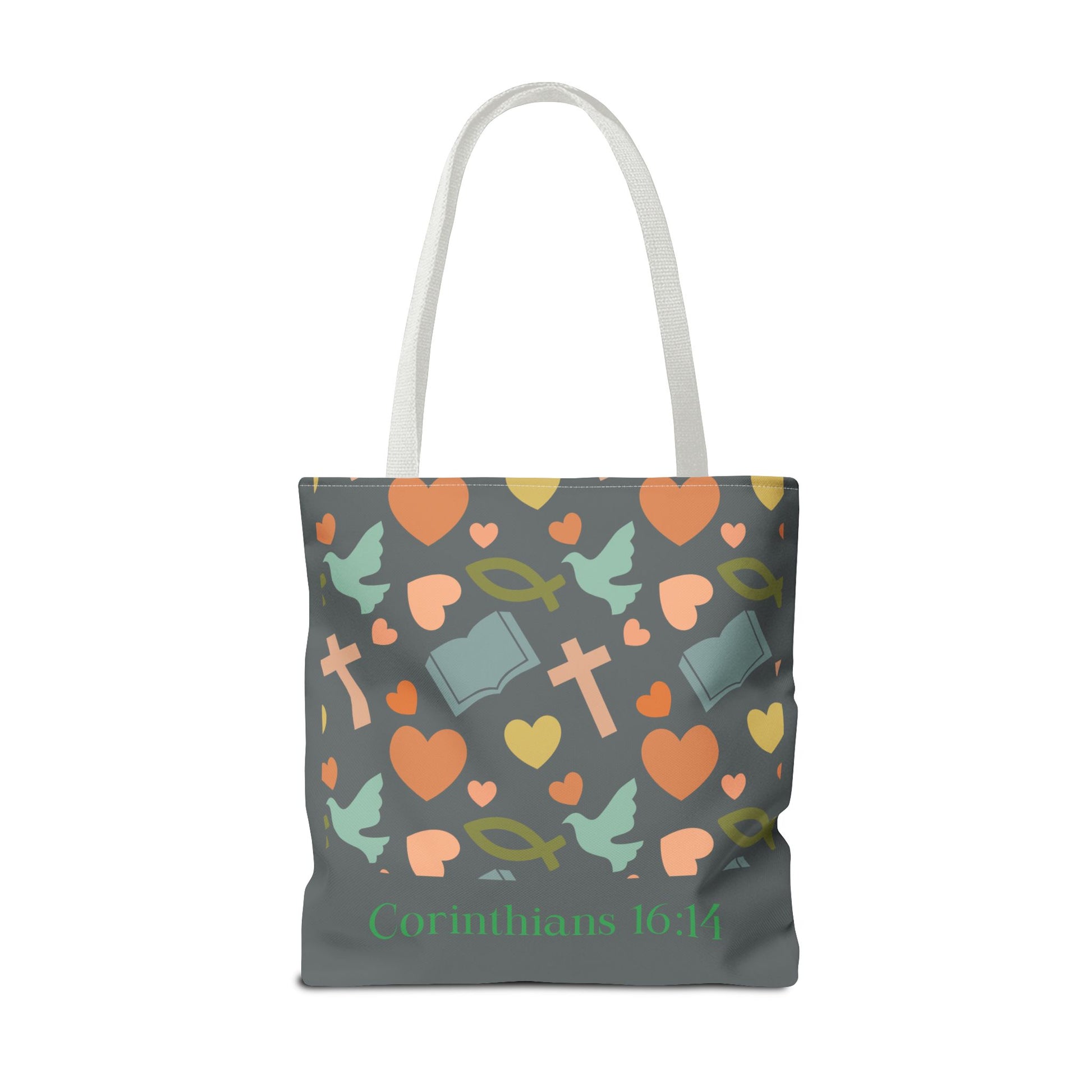 Inspirational Tote Bag - Faith, Love, Hope, Gift for Her, Spiritual Accessories, Bible Verse Tote