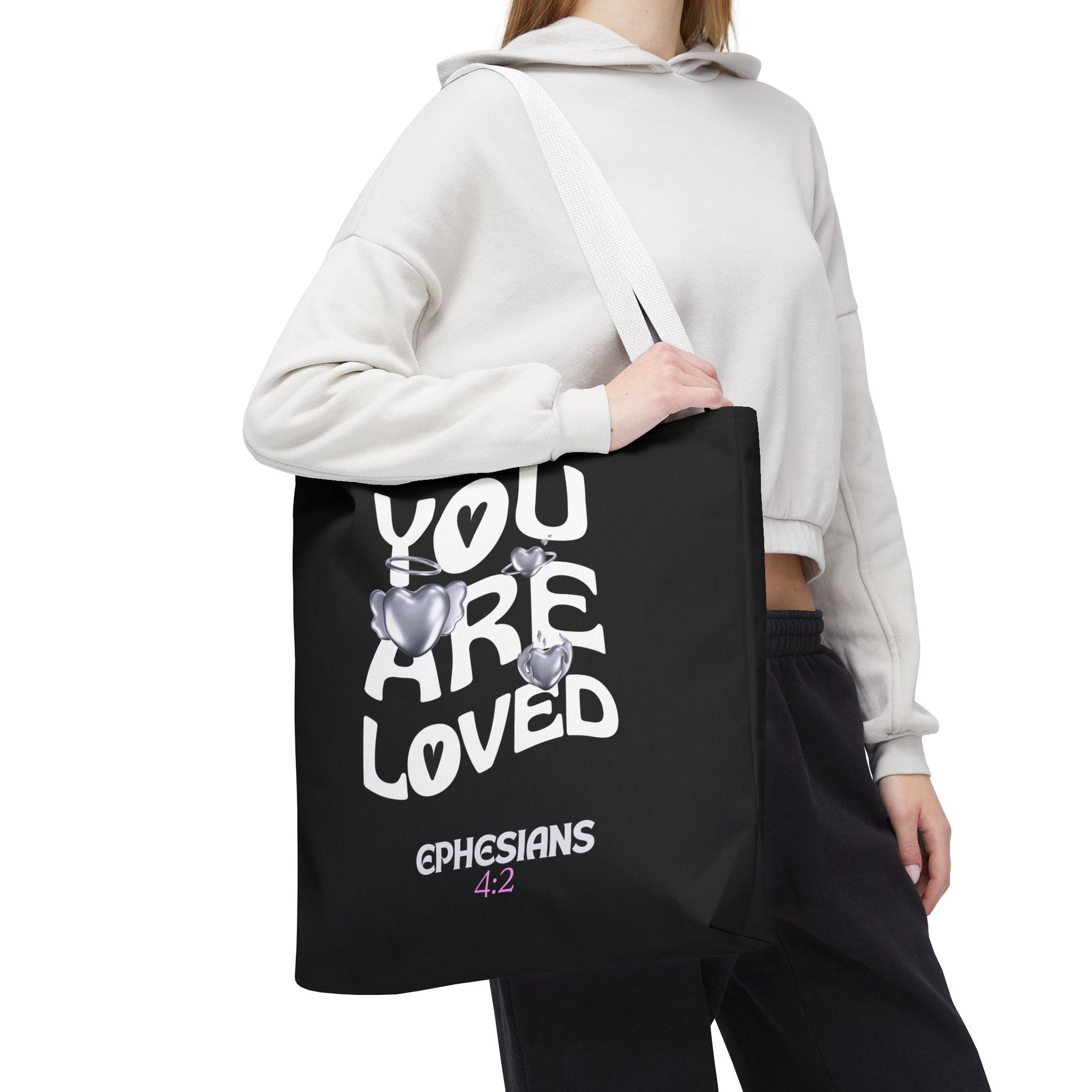 ⭐ "You Are Loved" Tote Bag – Ephesians 4:2