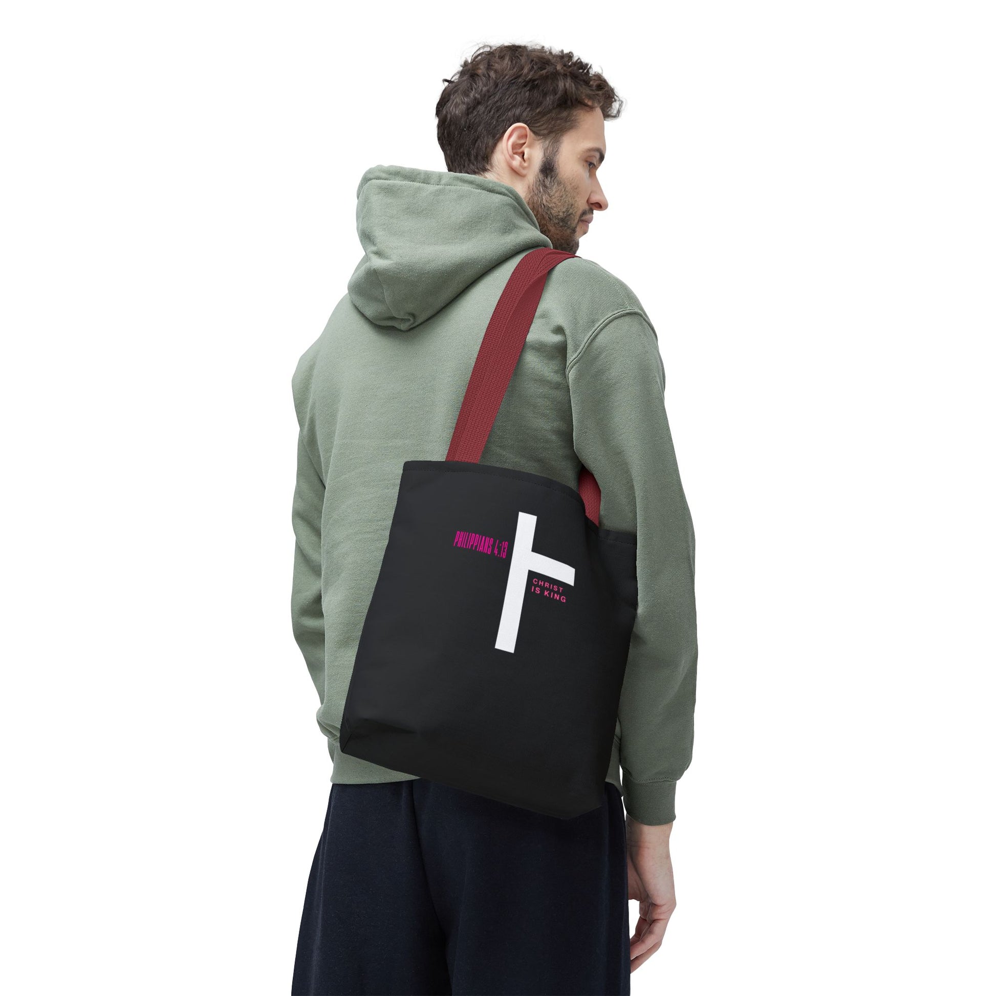 ⭐ Philippians 4:13 Tote Bag – Faith & Strength Statement Bag