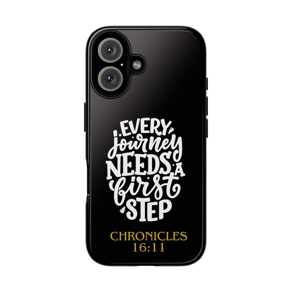 ⭐ Every Journey Needs a First Step 1 Chronicles 16:11 Phone Case