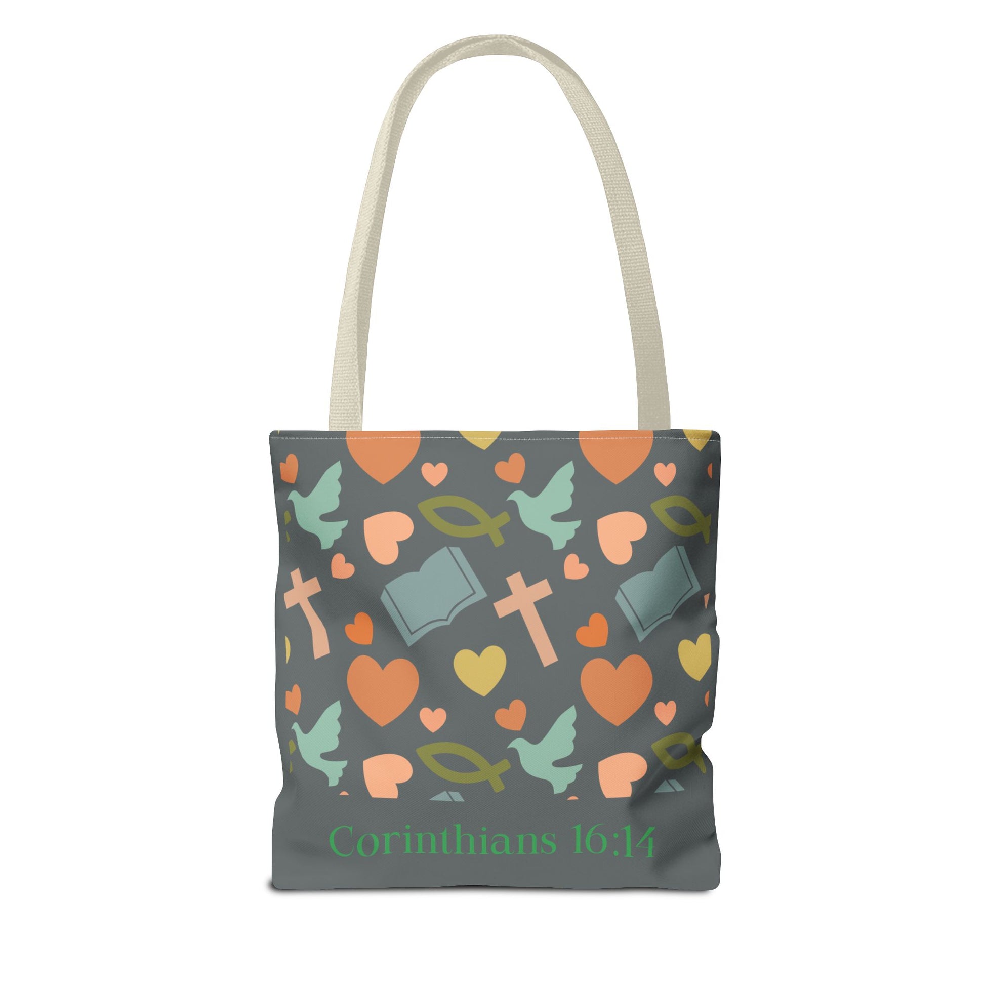 Inspirational Tote Bag - Faith, Love, Hope, Gift for Her, Spiritual Accessories, Bible Verse Tote