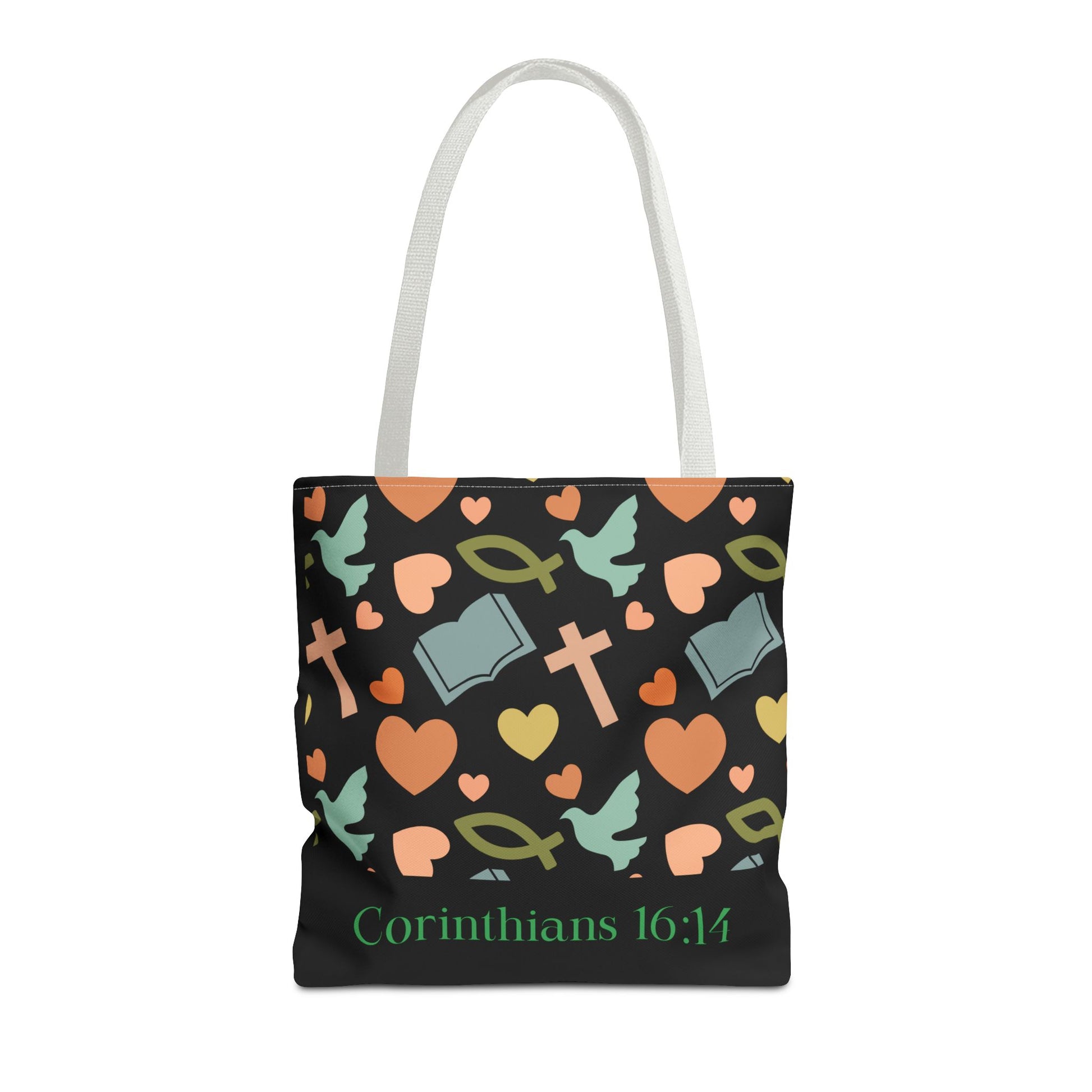 Christian Tote Bag with Inspirational Design, Perfect for Church, Gift for Believers, Faith-based Accessory, Everyday Use, Bible Verse Tote