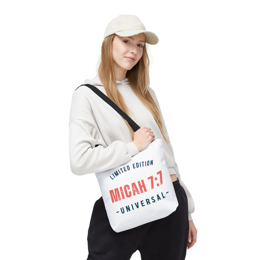 Limited Edition Inspirational Tote Bag - Micah 7:1, Motivational Carryall, Christian Gift, Everyday Tote, Reusable Shopping Bag