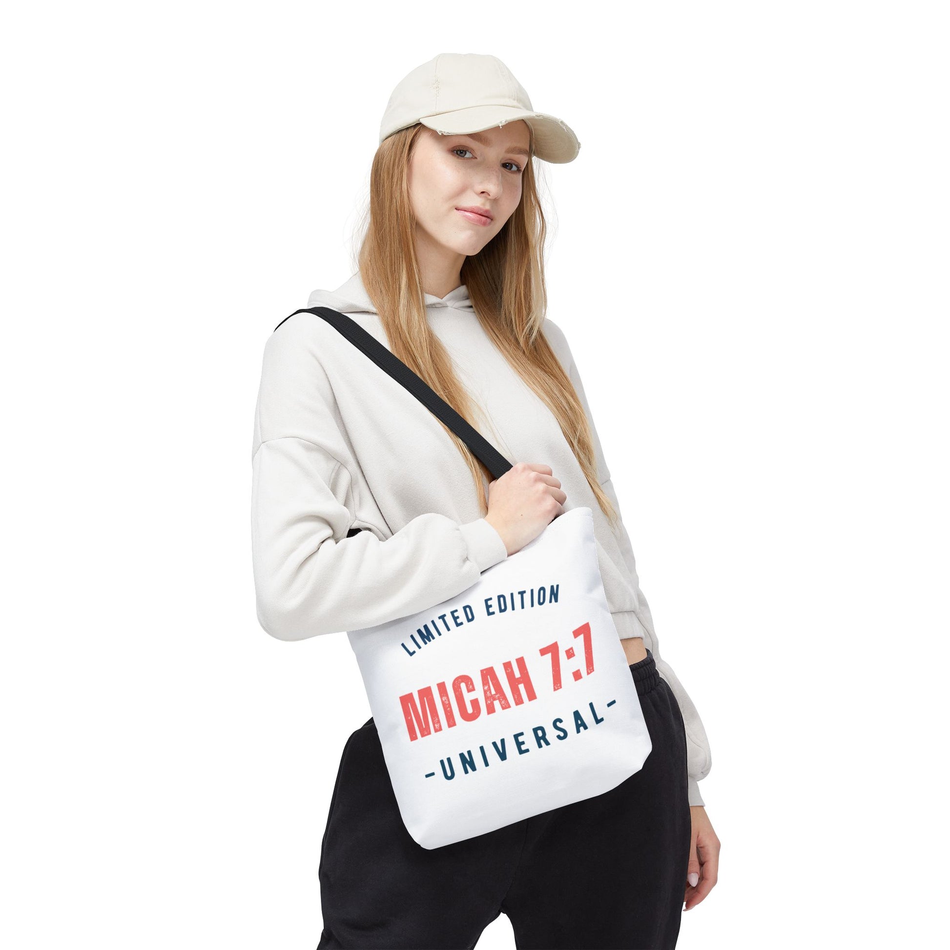 Limited Edition Inspirational Tote Bag - Micah 7:1, Motivational Carryall, Christian Gift, Everyday Tote, Reusable Shopping Bag