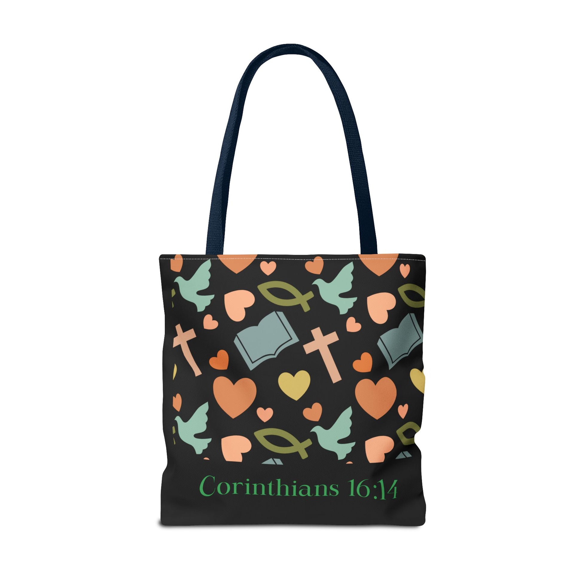 Christian Tote Bag with Inspirational Design, Perfect for Church, Gift for Believers, Faith-based Accessory, Everyday Use, Bible Verse Tote