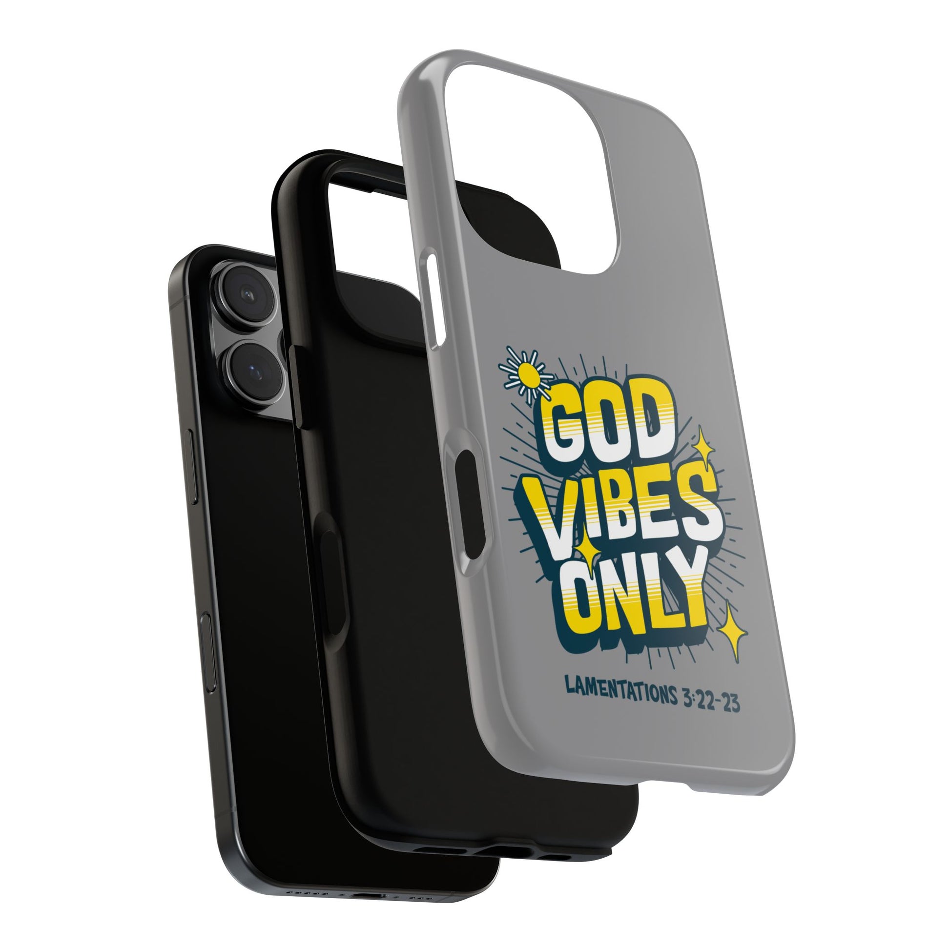 God Vibes Only Phone Case - Inspirational Tough Case, Positive Message Cover, Gift for Faith, Spirituality, Encouragement