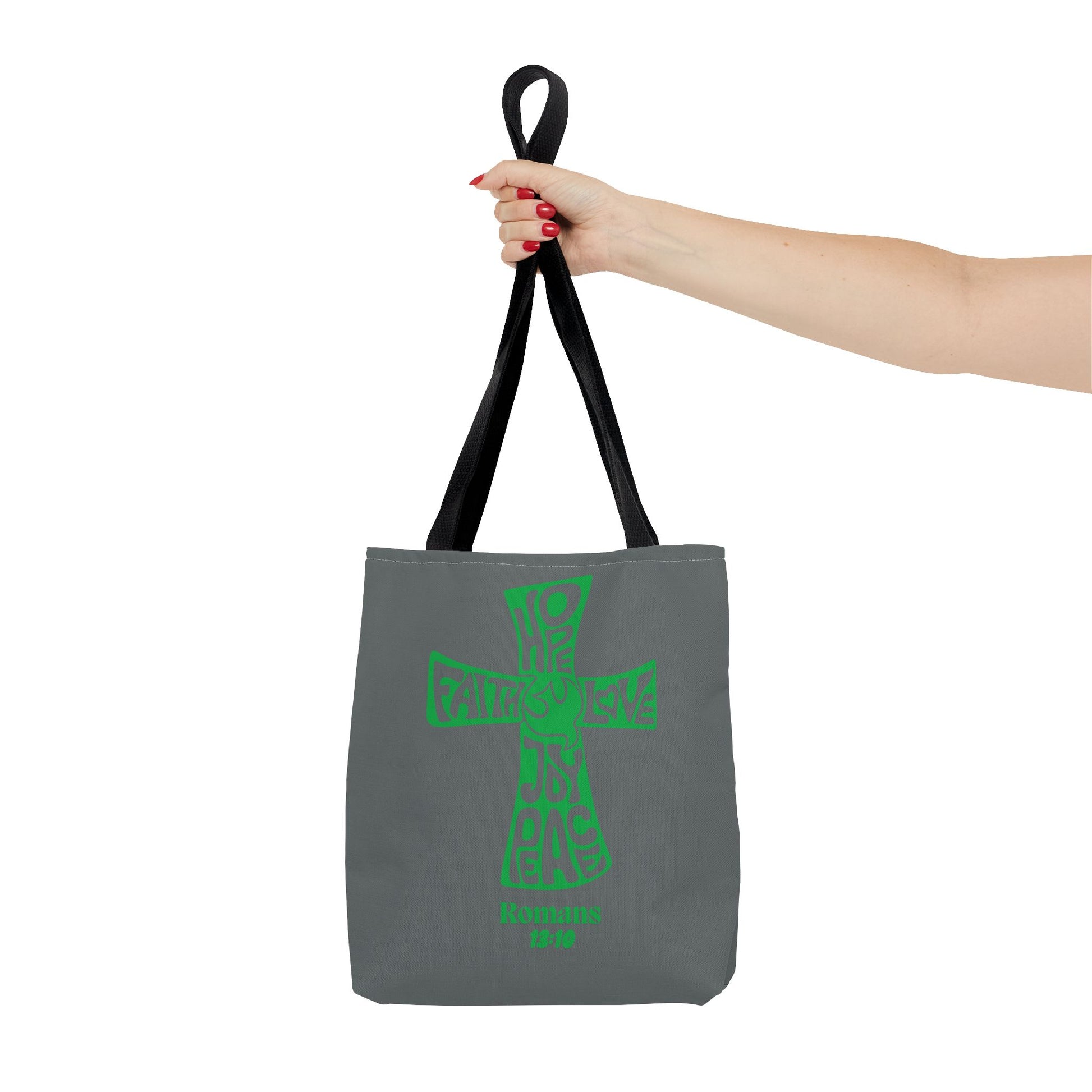 Faith-Inspired Tote Bag, Motivational Cross Design, Spiritual Gift, Everyday Use, Eco-Friendly Fashion, Religious Accessories
