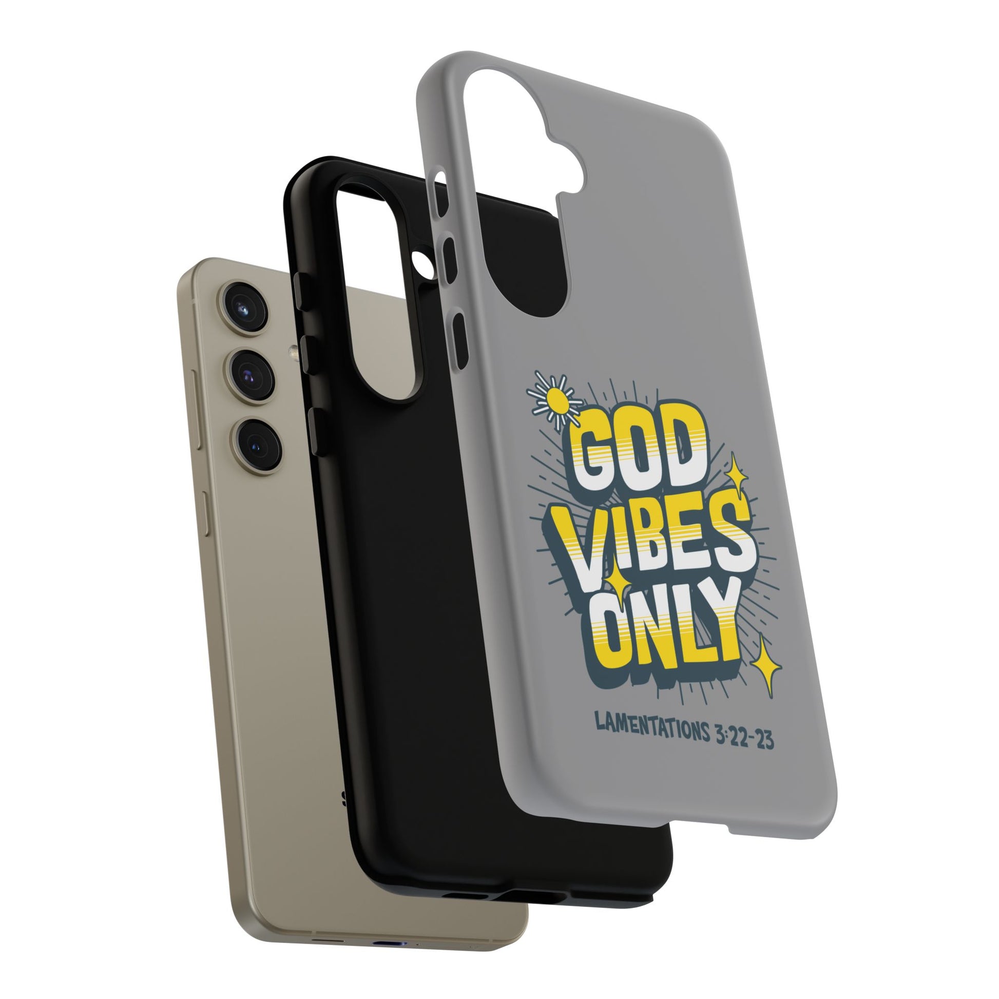 God Vibes Only Phone Case - Inspirational Tough Case, Positive Message Cover, Gift for Faith, Spirituality, Encouragement