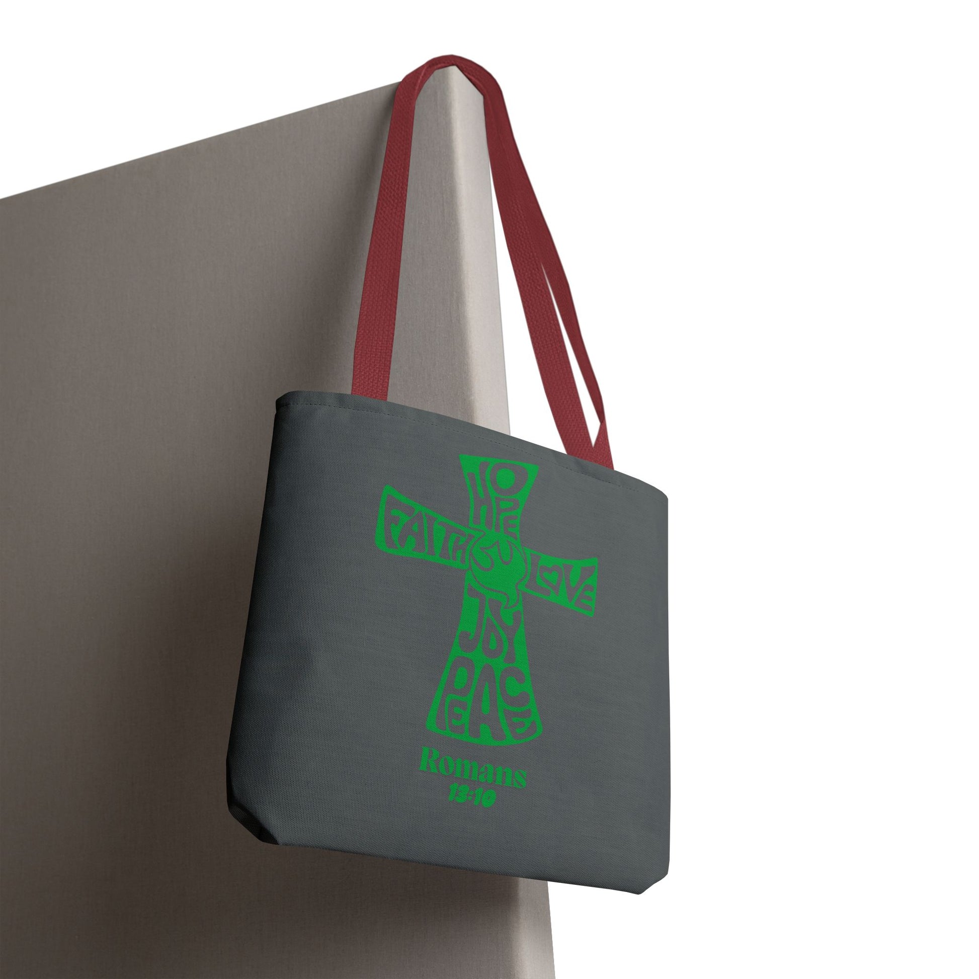 Faith-Inspired Tote Bag, Motivational Cross Design, Spiritual Gift, Everyday Use, Eco-Friendly Fashion, Religious Accessories