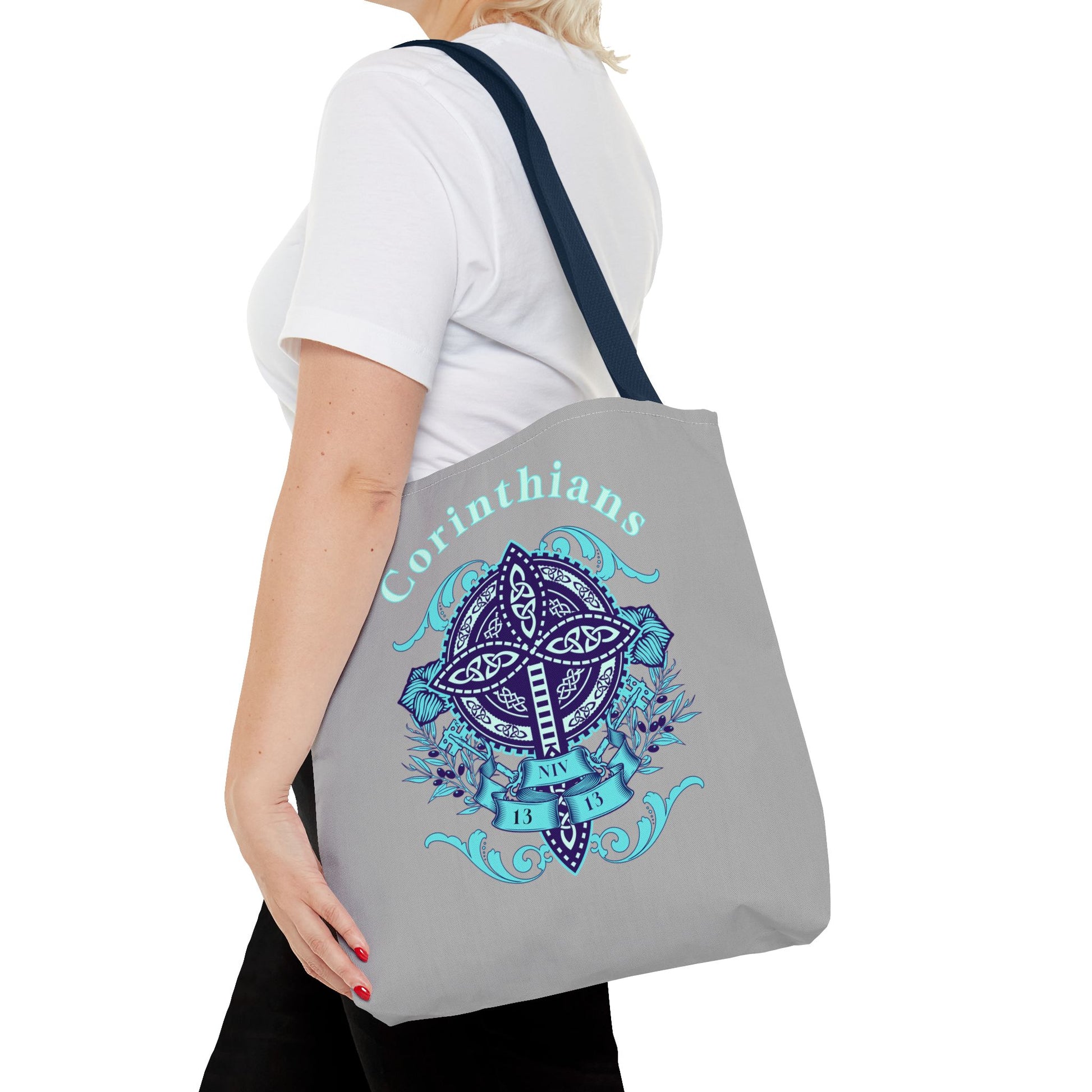 ⭐ Corinthians Cross Tote Bag – Celtic Faith-Inspired Carryall