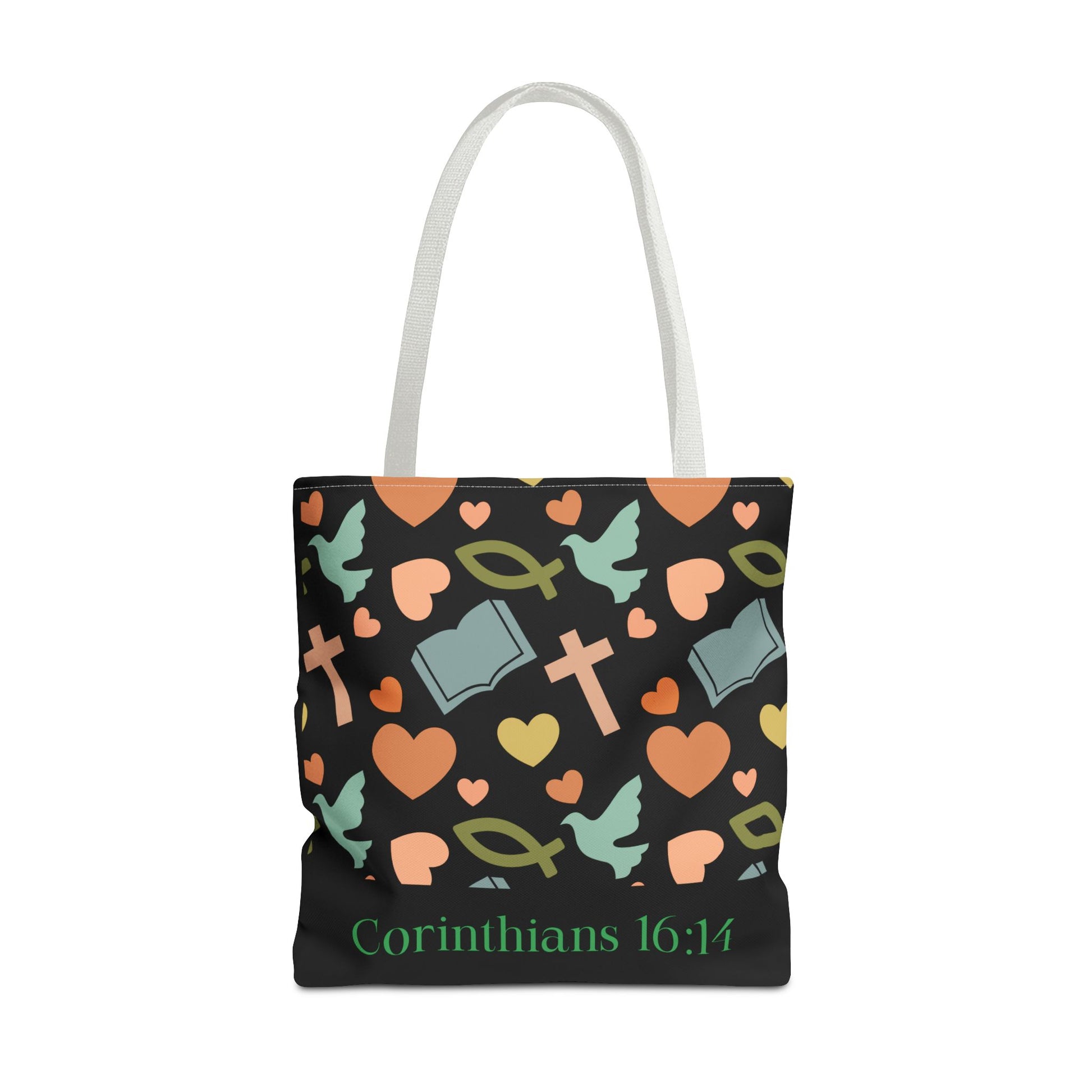 Christian Tote Bag with Inspirational Design, Perfect for Church, Gift for Believers, Faith-based Accessory, Everyday Use, Bible Verse Tote