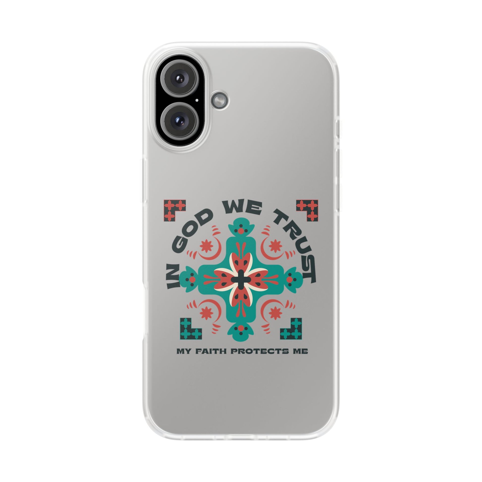 ⭐ In God We Trust Phone Case – Scripture Cross Design
