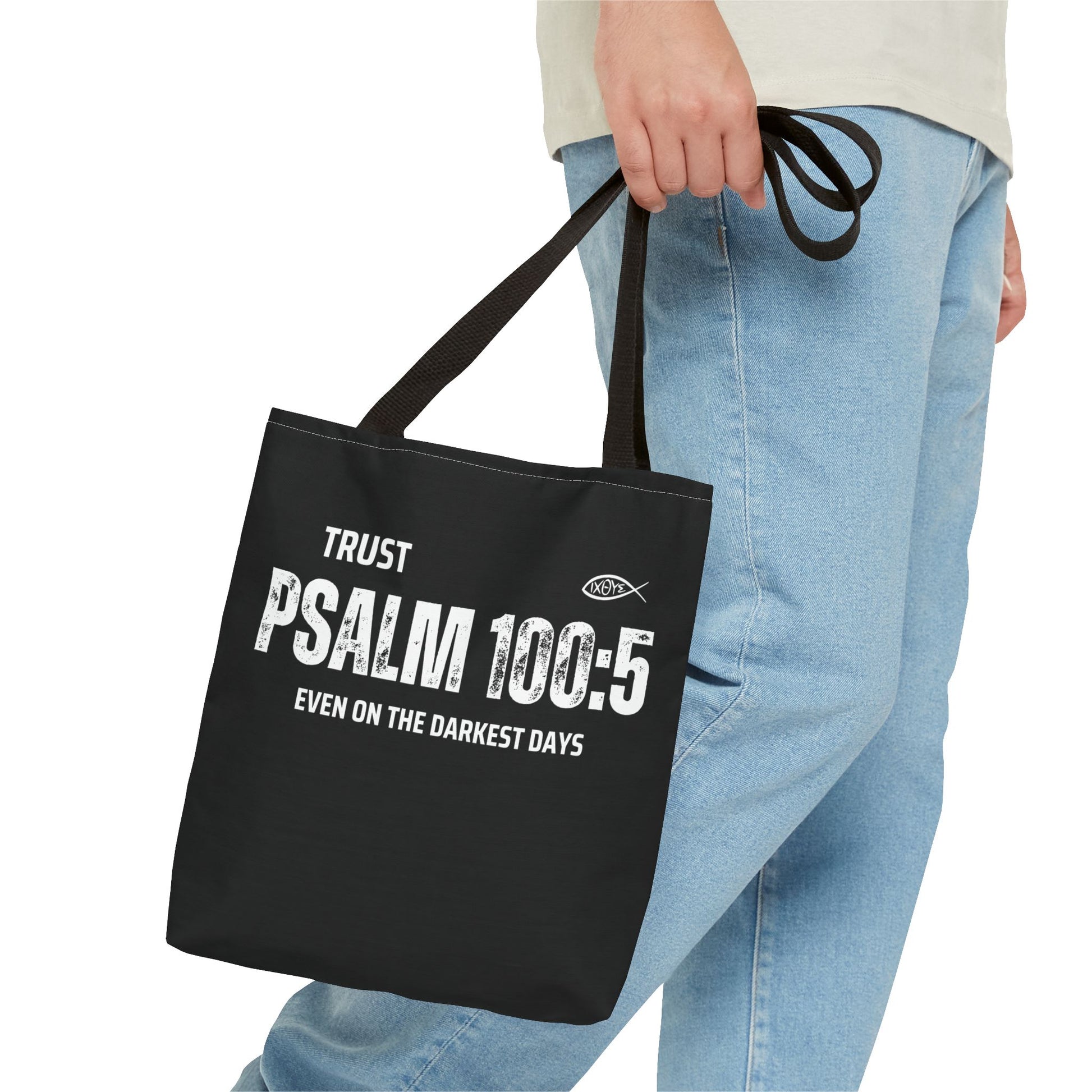 Trust Psalm 100:5 Inspirational Tote Bag, Motivational Shopping Bag, Faith-Based Gift, Christian Bag, Everyday Use Tote