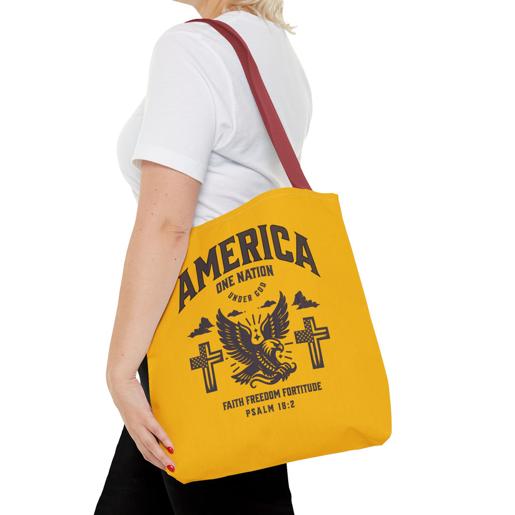 ⭐ America Faith Tote Bag – Bold Patriotic & Faith Statement
