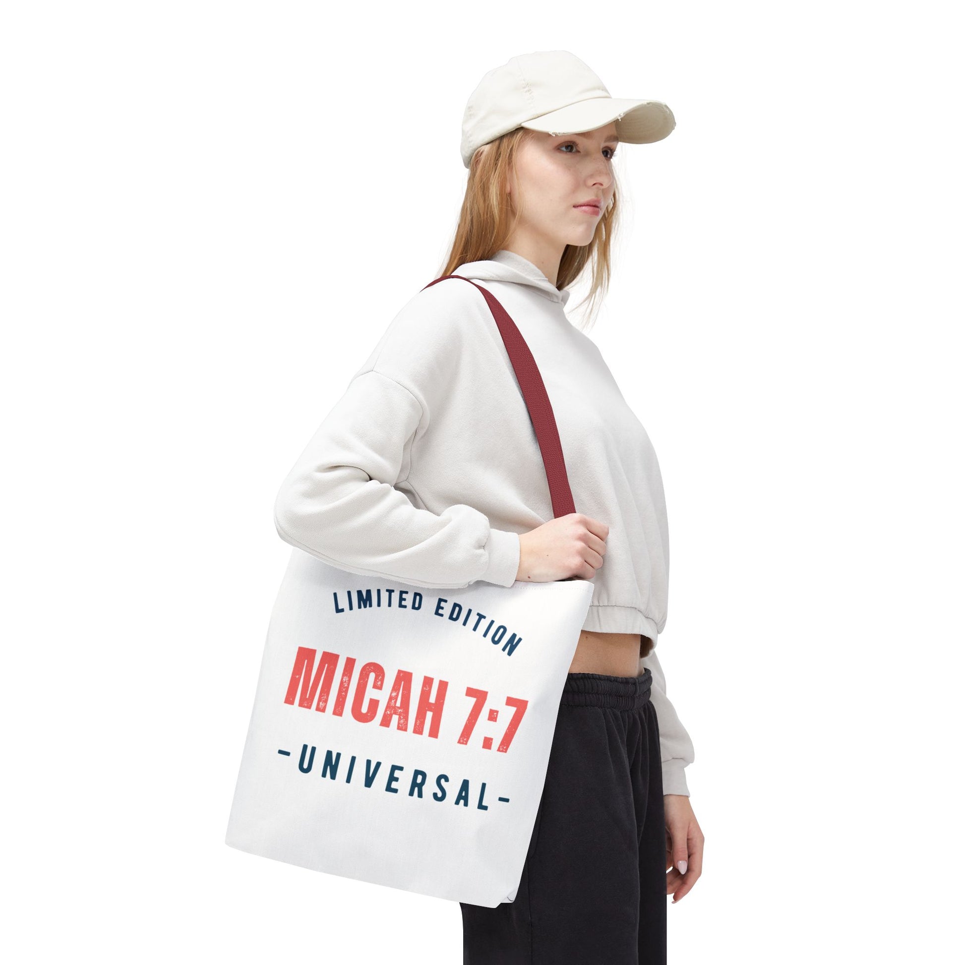 Limited Edition Inspirational Tote Bag - Micah 7:1, Motivational Carryall, Christian Gift, Everyday Tote, Reusable Shopping Bag
