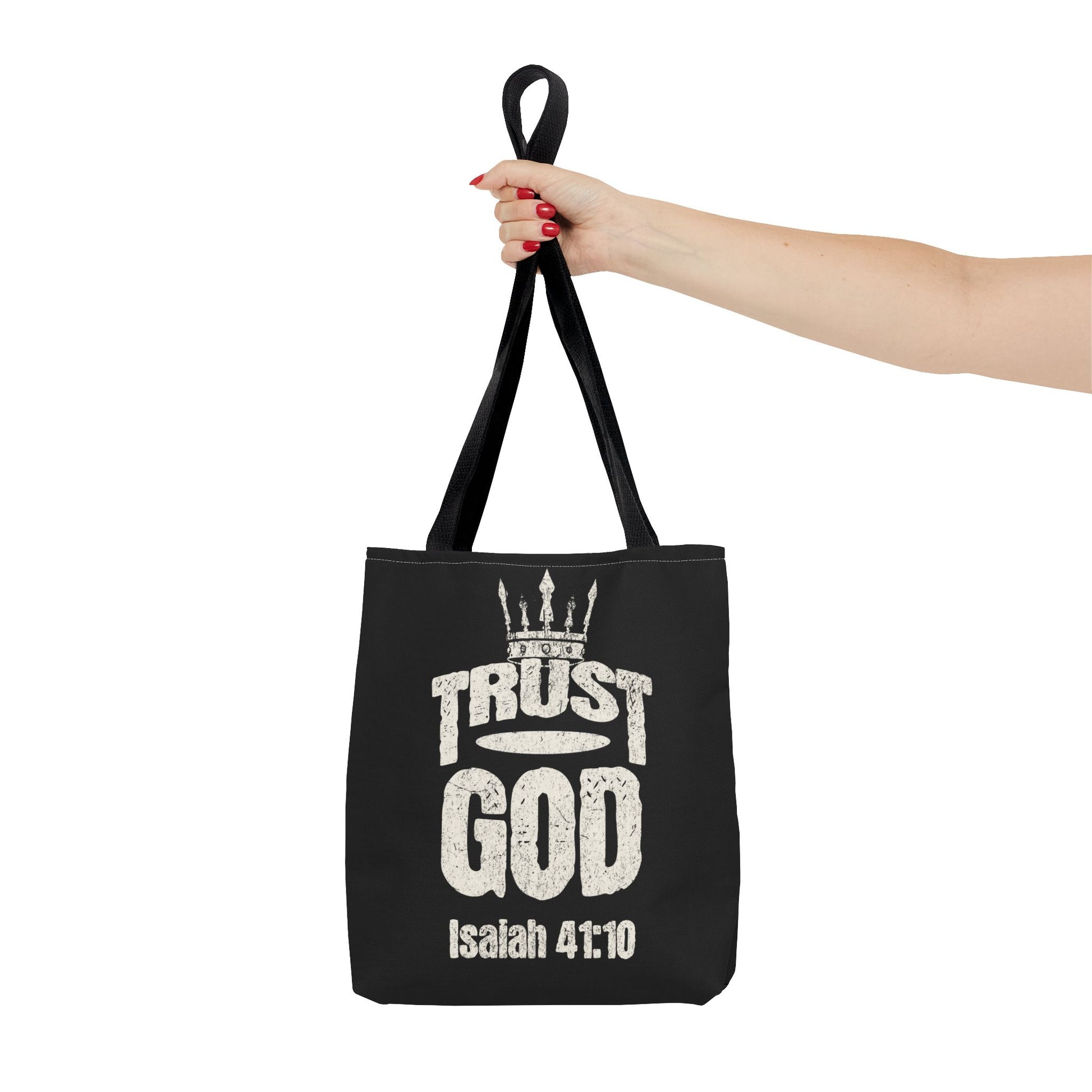 ✝️ Trust God – Isaiah 41:10 Christian Tote Bag