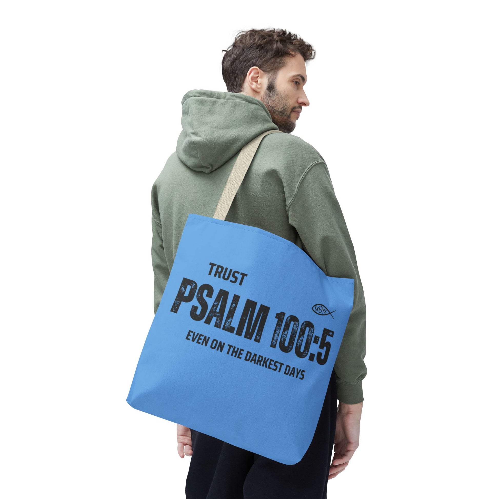 Inspirational Tote Bag - Trust Psalm 100:5, Faithful Christian Gift, Encouragement Accessory, Sustainable Shopping Bag, Inspirational [...]